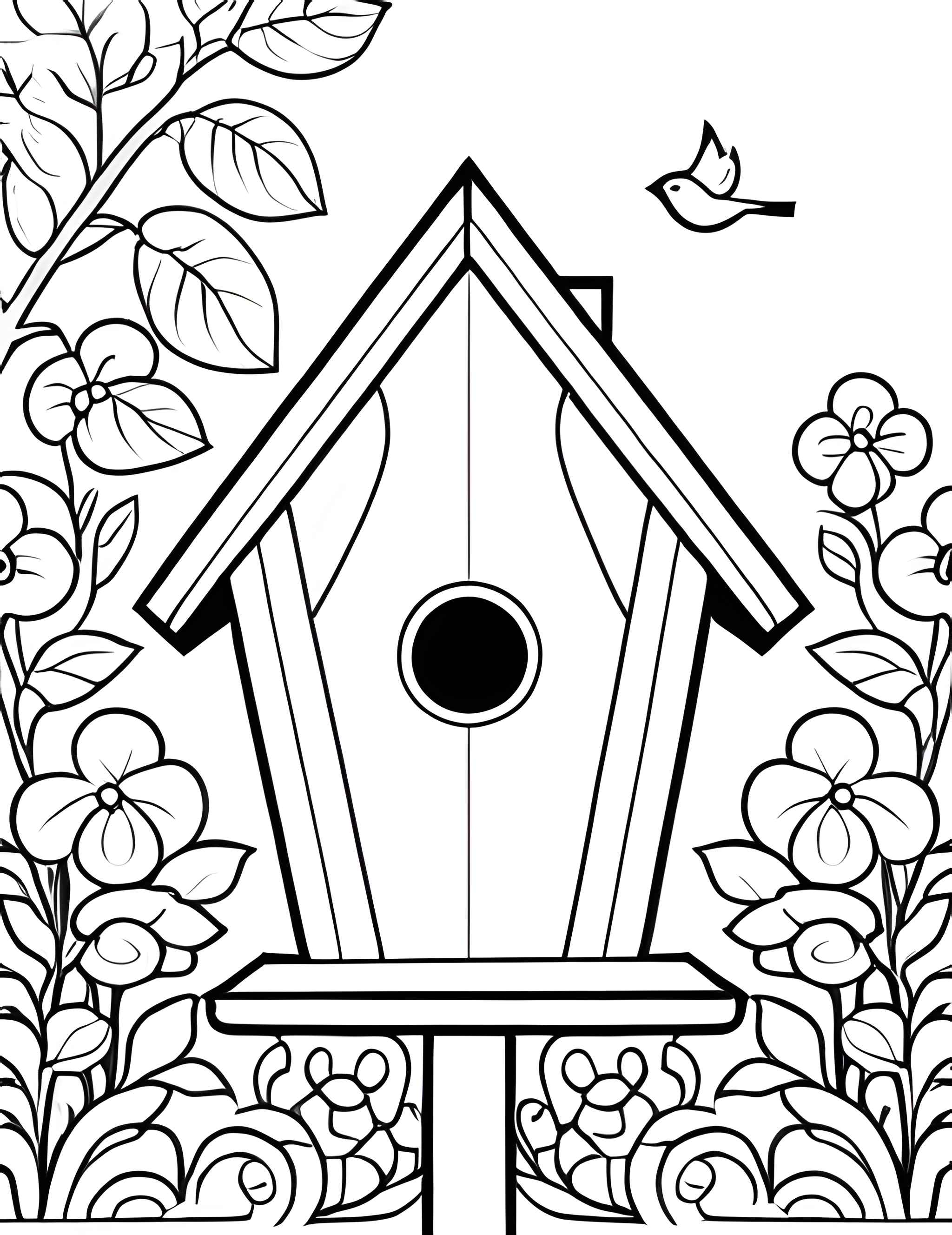 Раскраска Скворечник 23