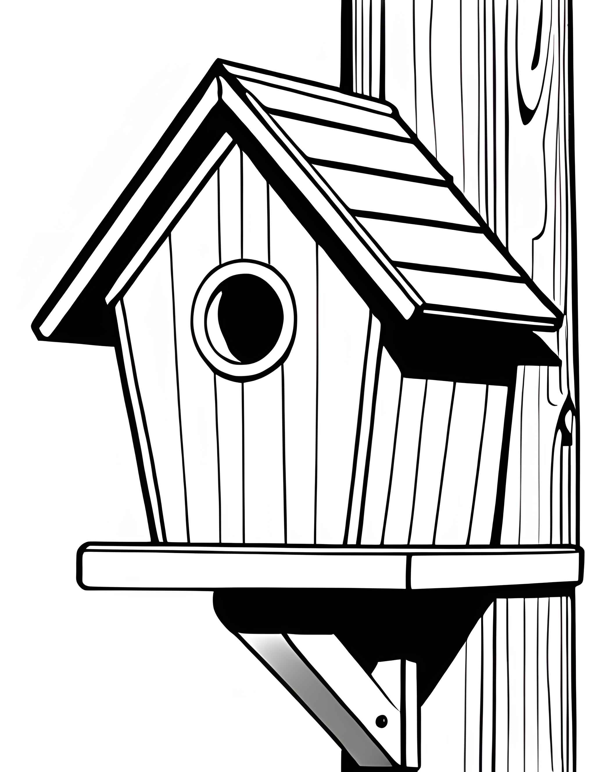 Раскраска Скворечник 4