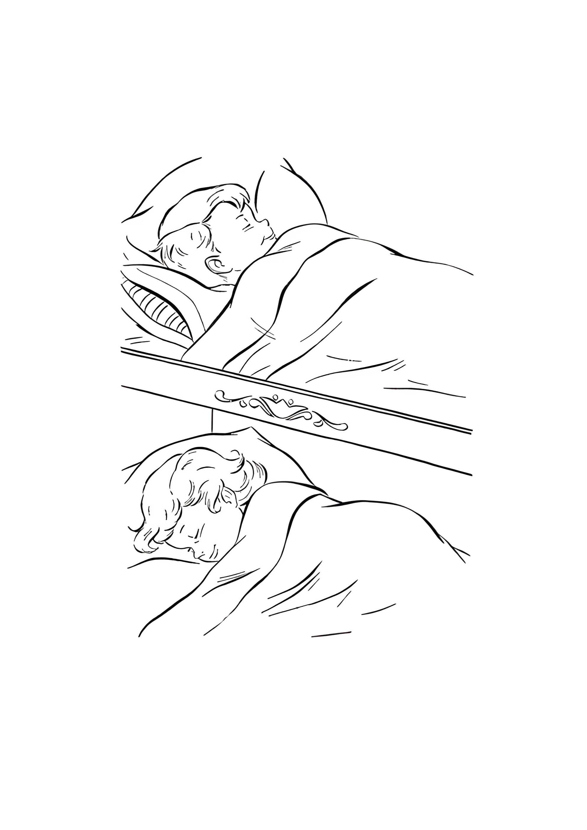 Раскраска Сладкий сон перед Пасхой