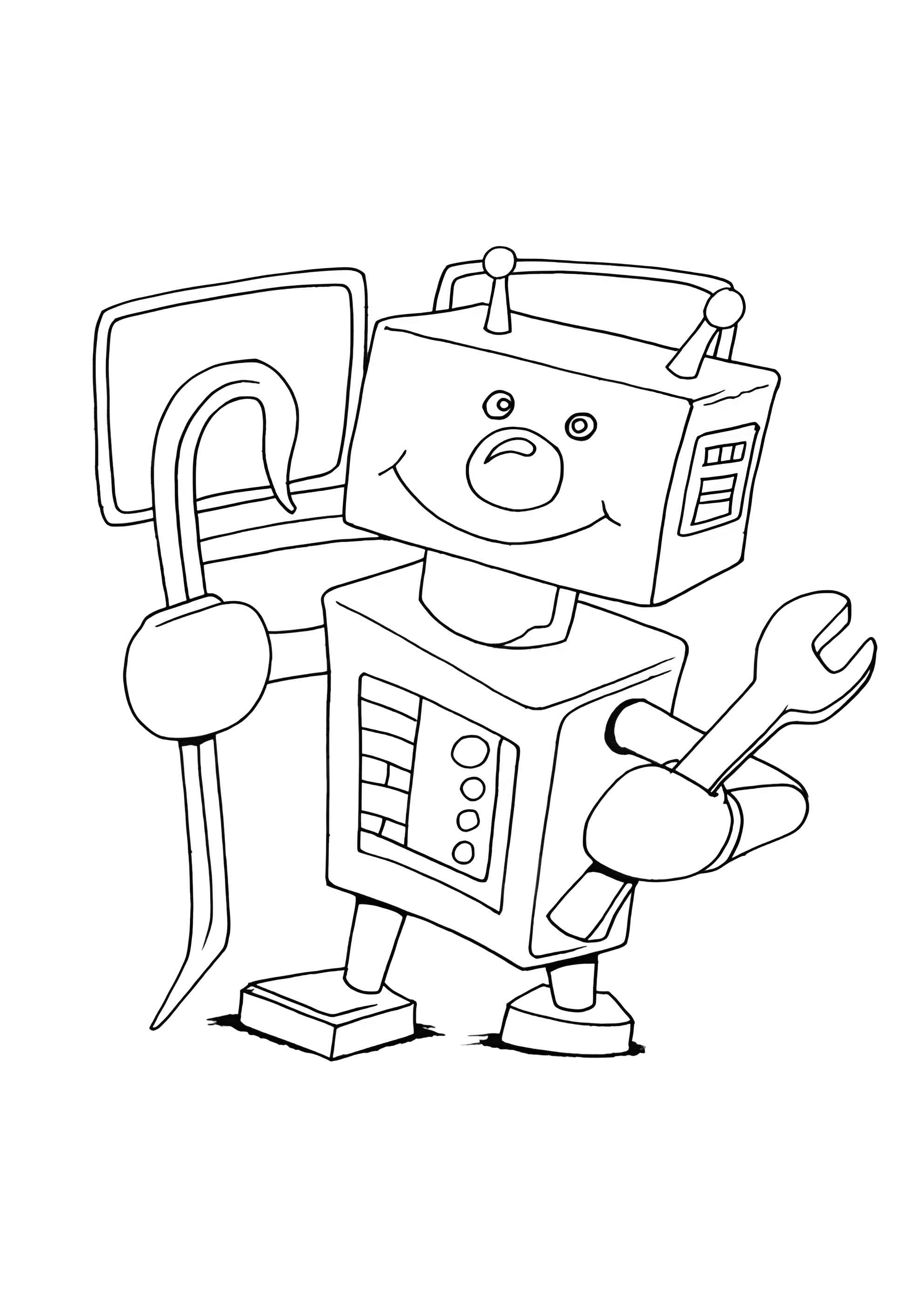 Раскраска Смешной робот