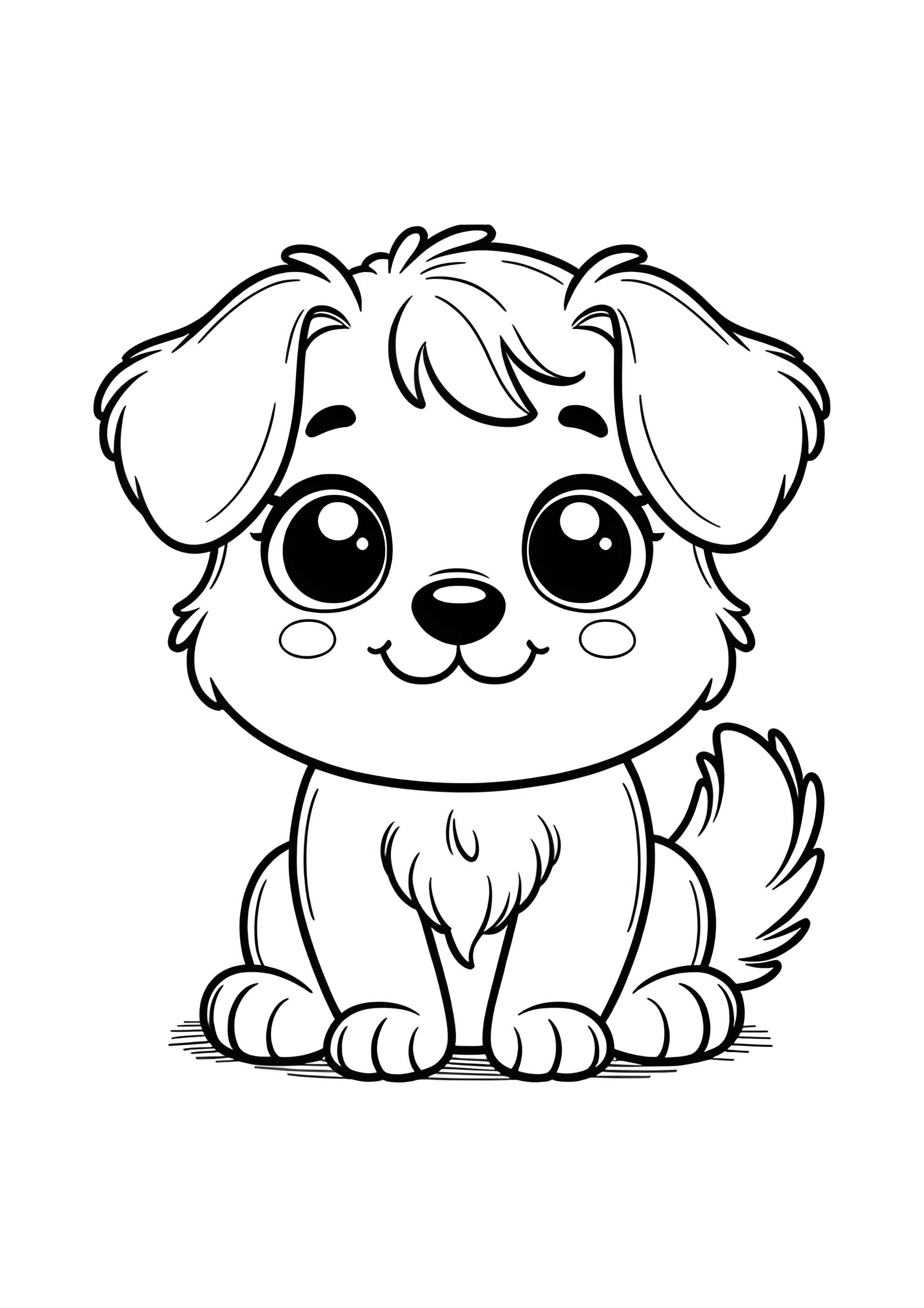 Раскраска Собачка для малышей