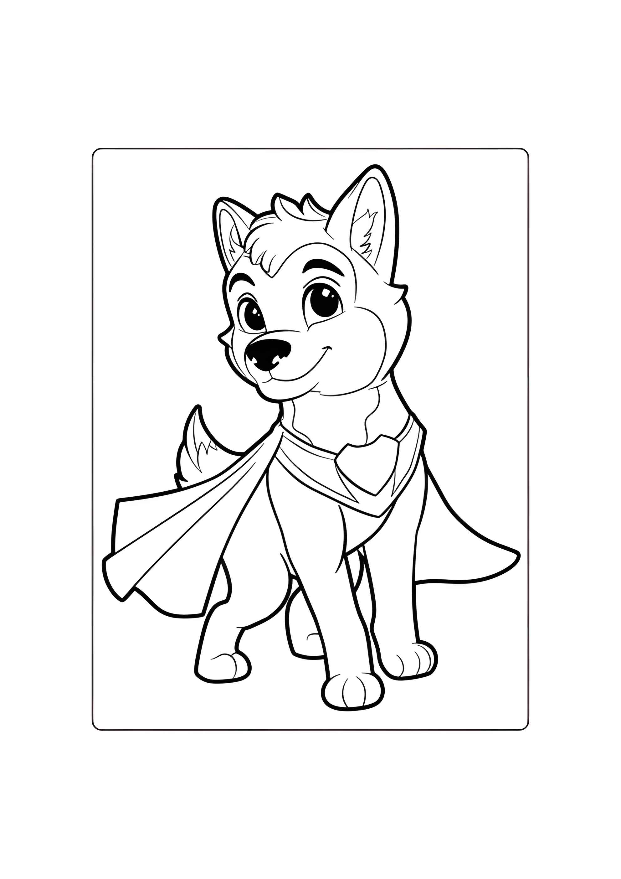 Раскраска Собачка супергерой