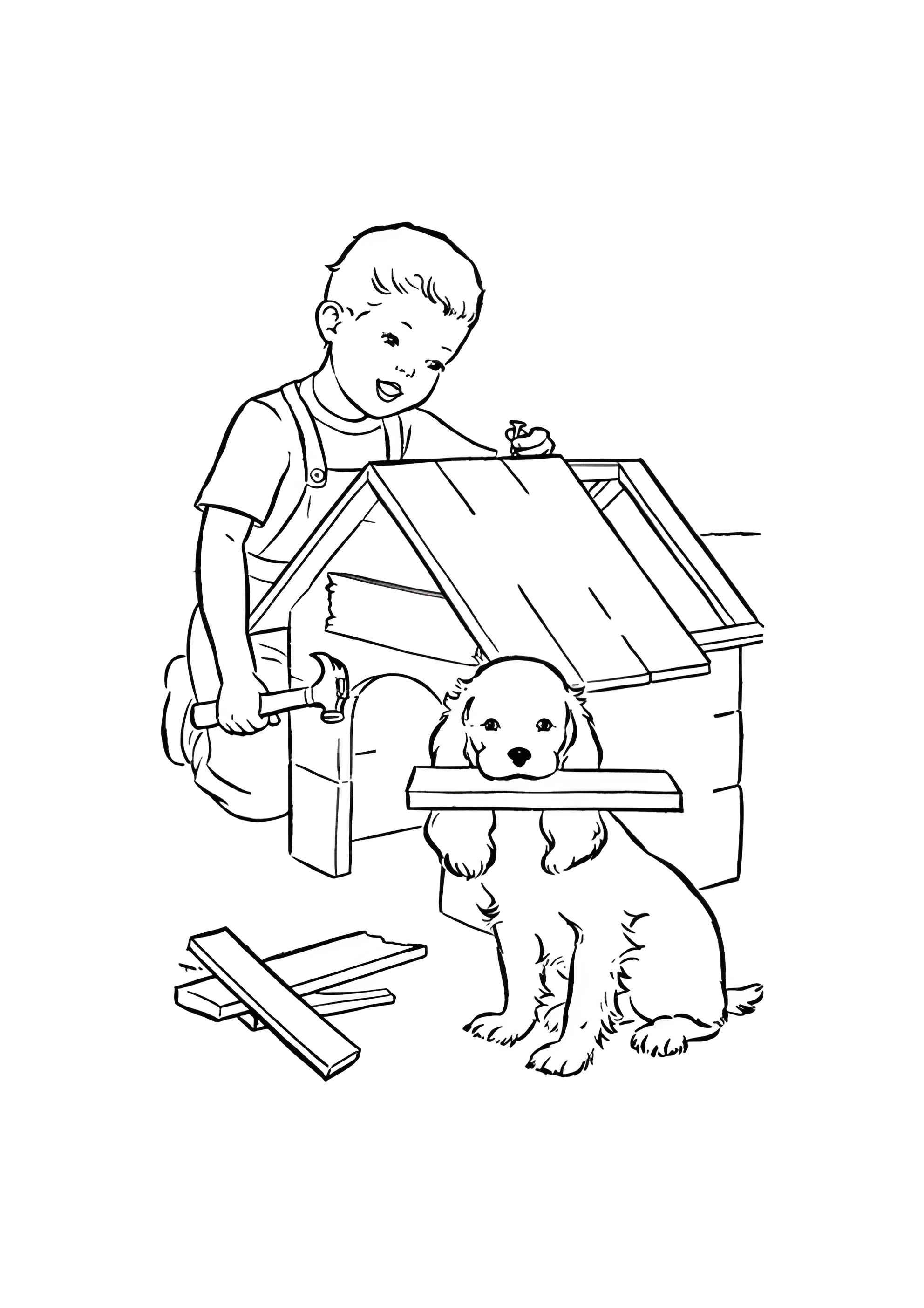 Раскраска Собачья будка