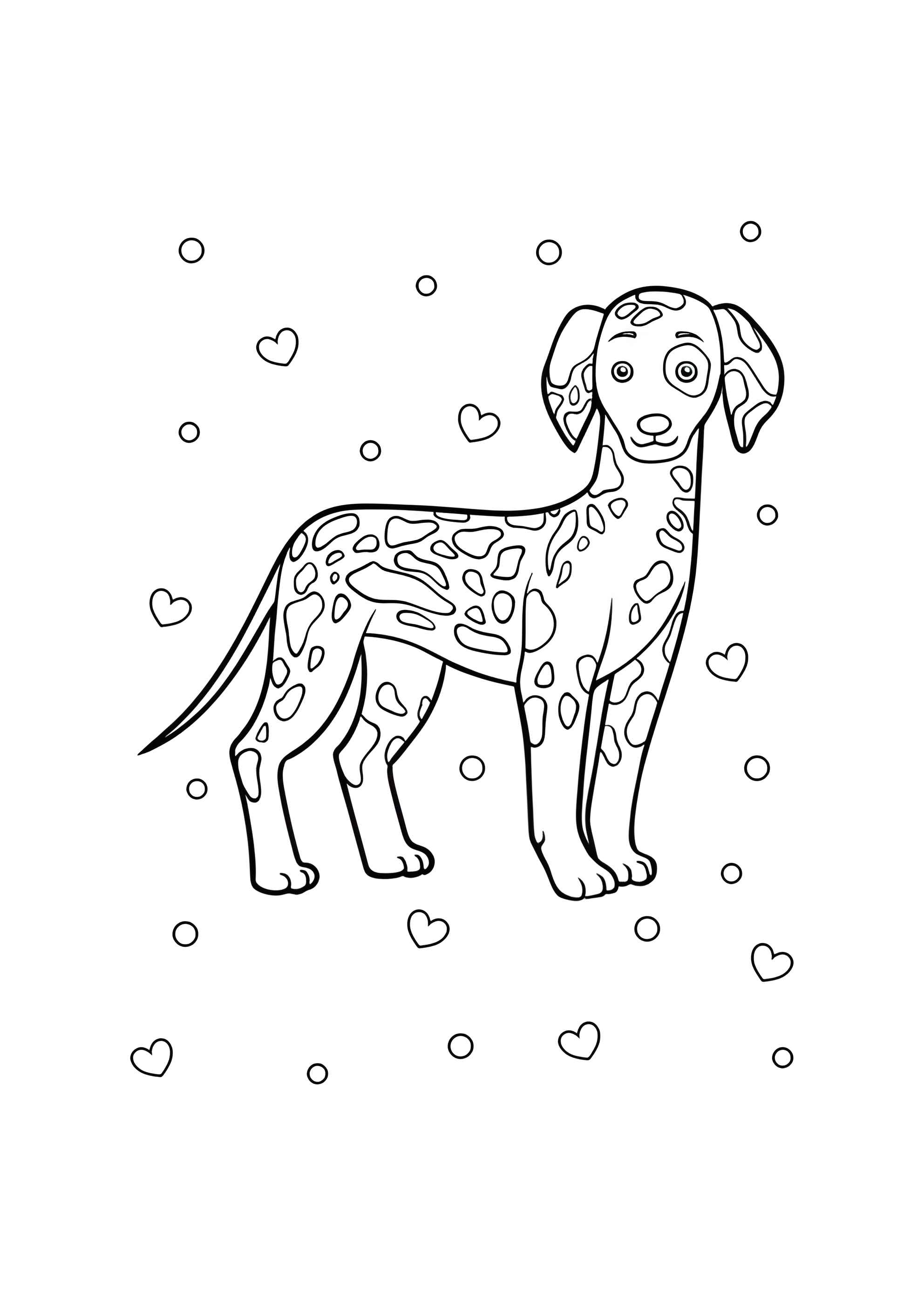 Раскраска Собака Далматинец
