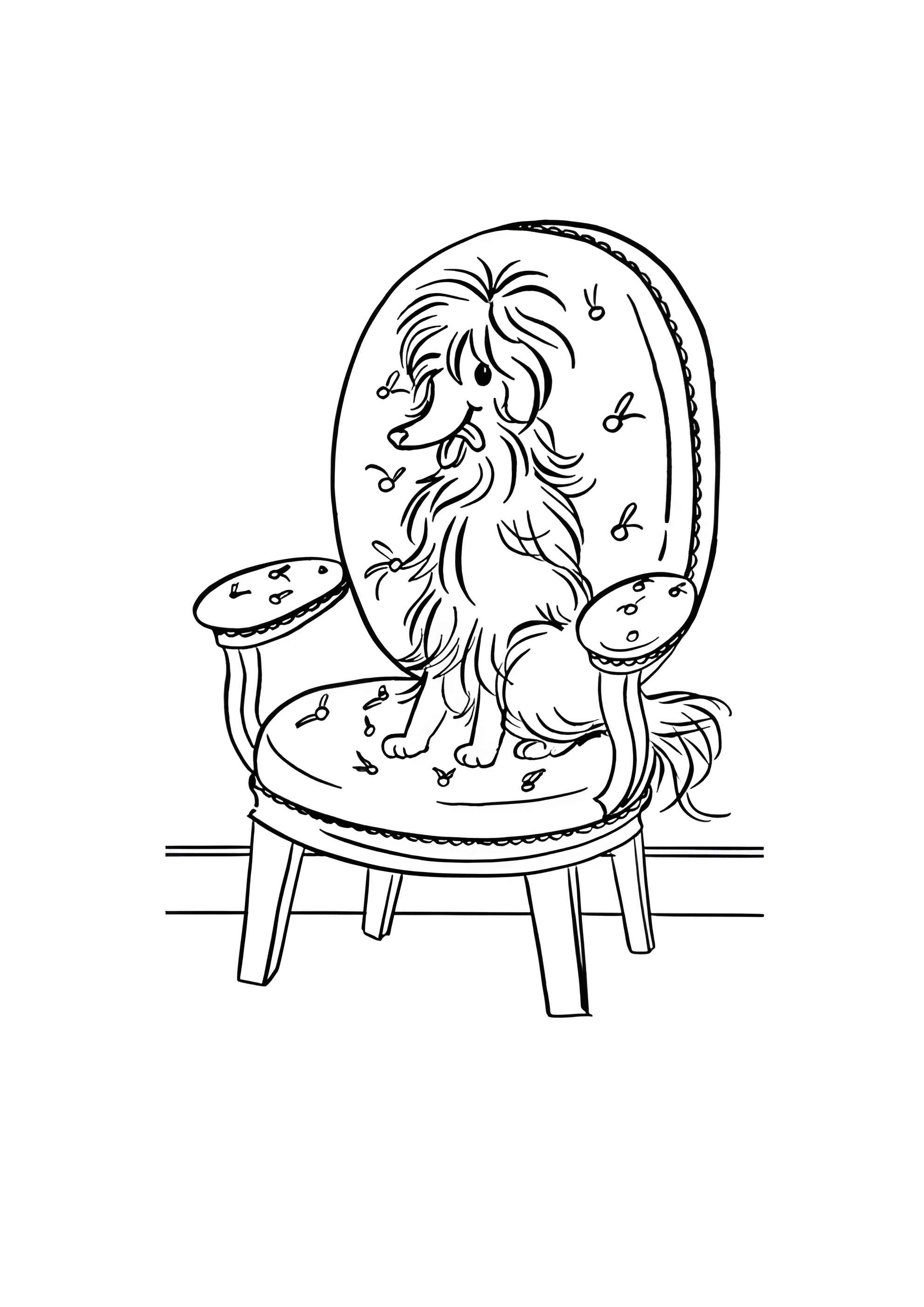 Раскраска Собака - мадемуазель