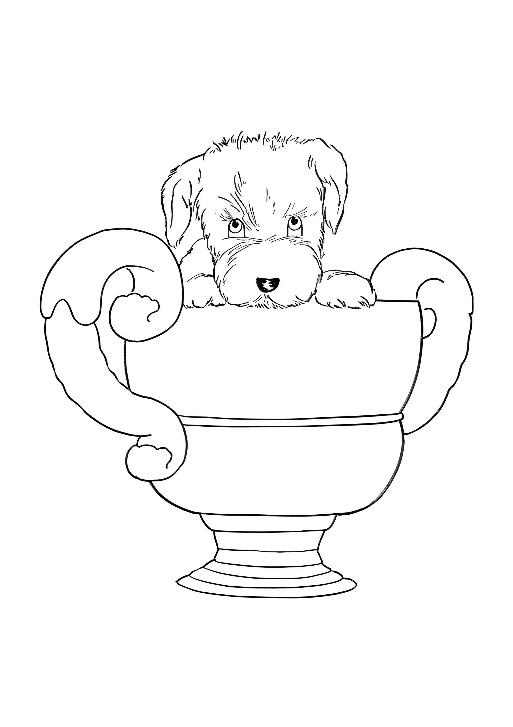 Раскраска Собака получила приз