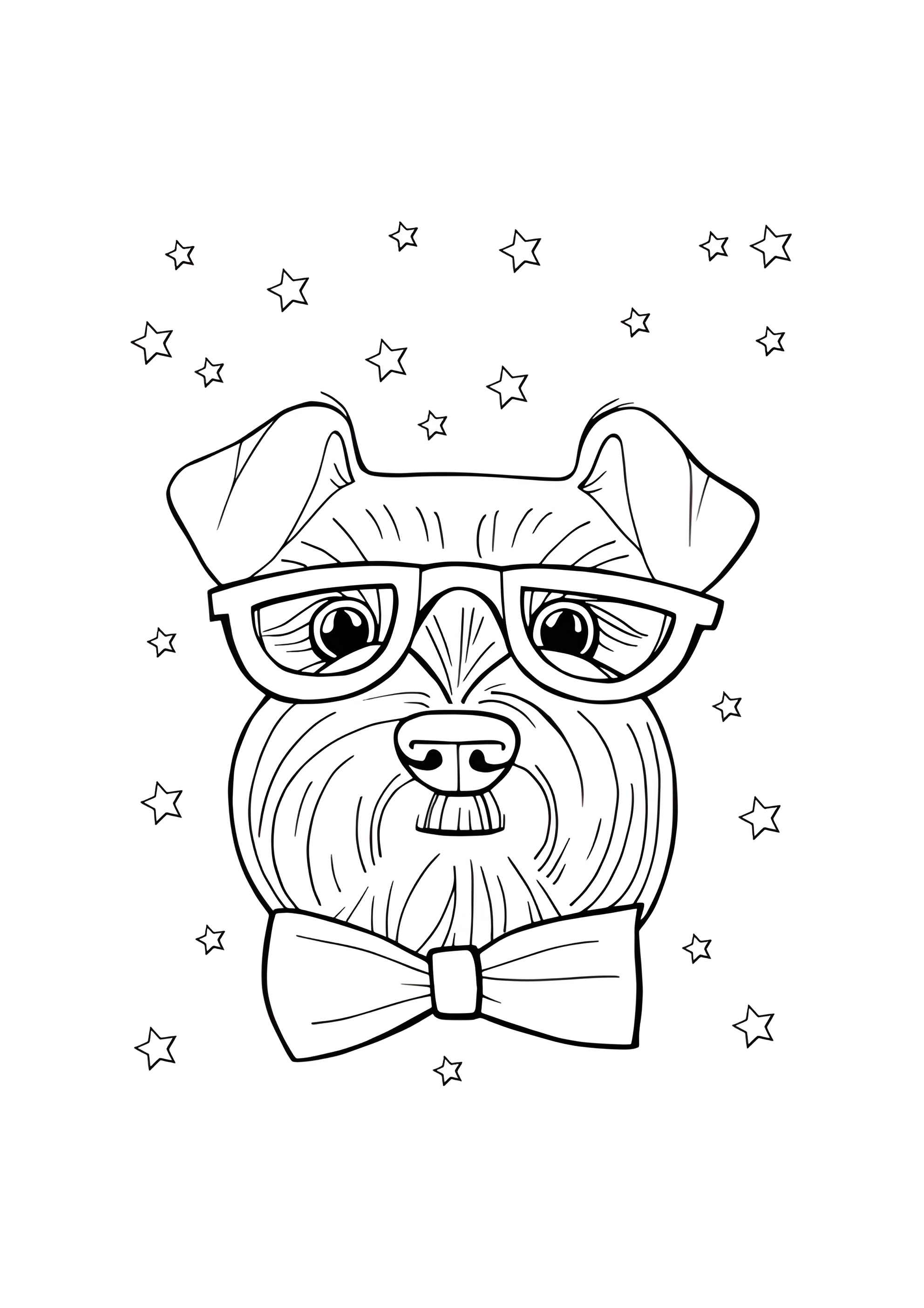Раскраска Собака с бантиком