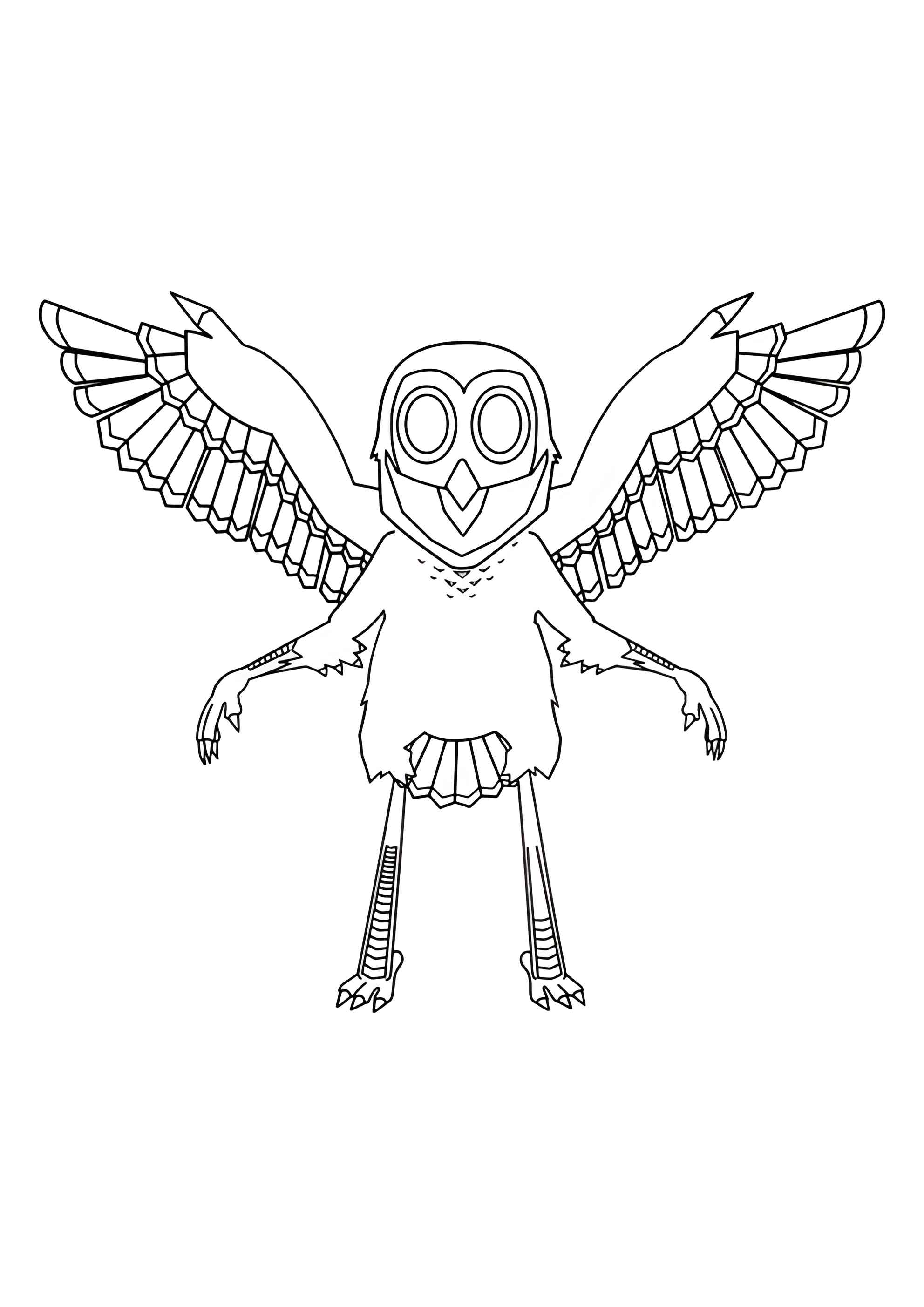 Раскраска Сова из 99 ночей в лесу