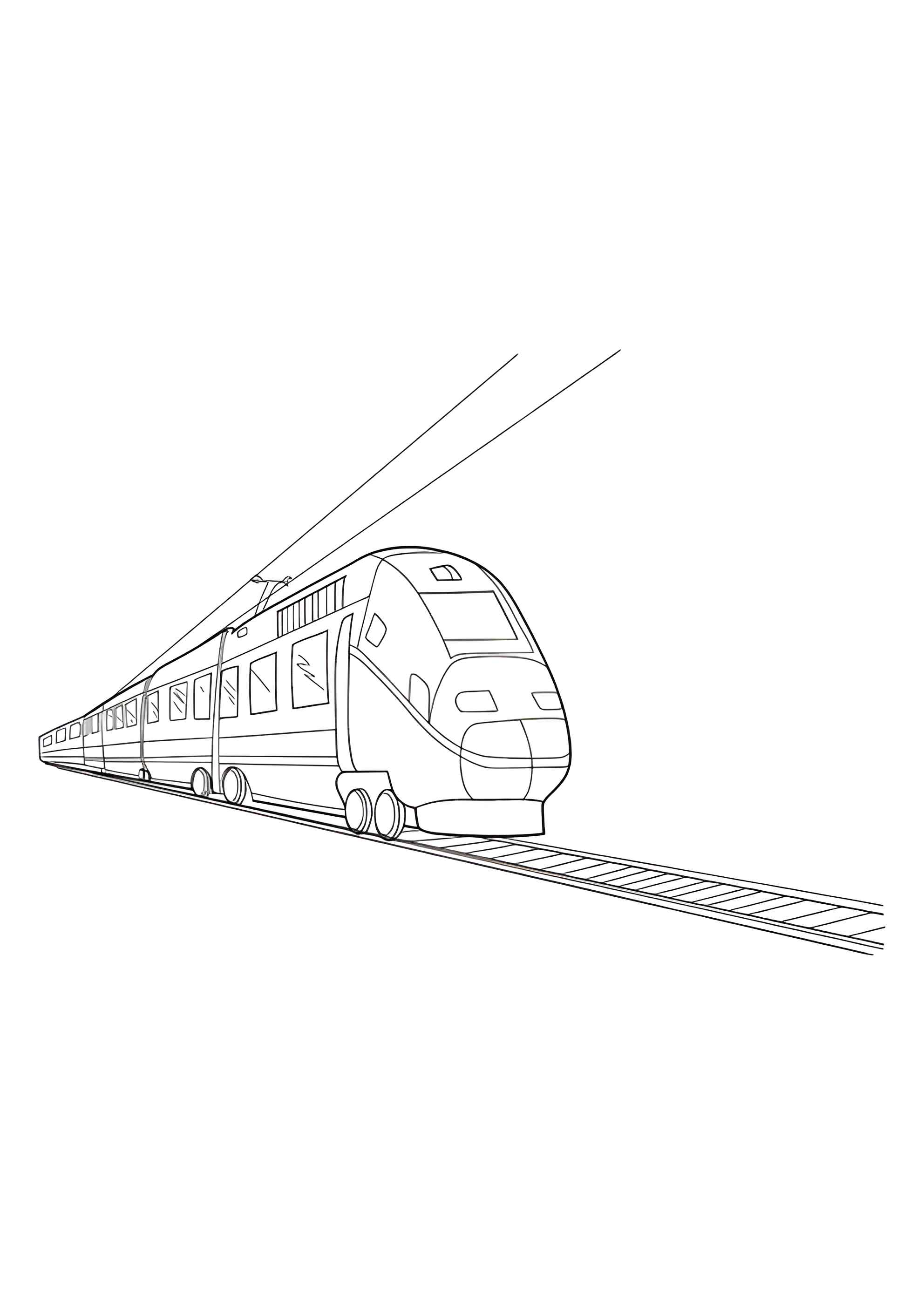 Раскраска Современный поезд
