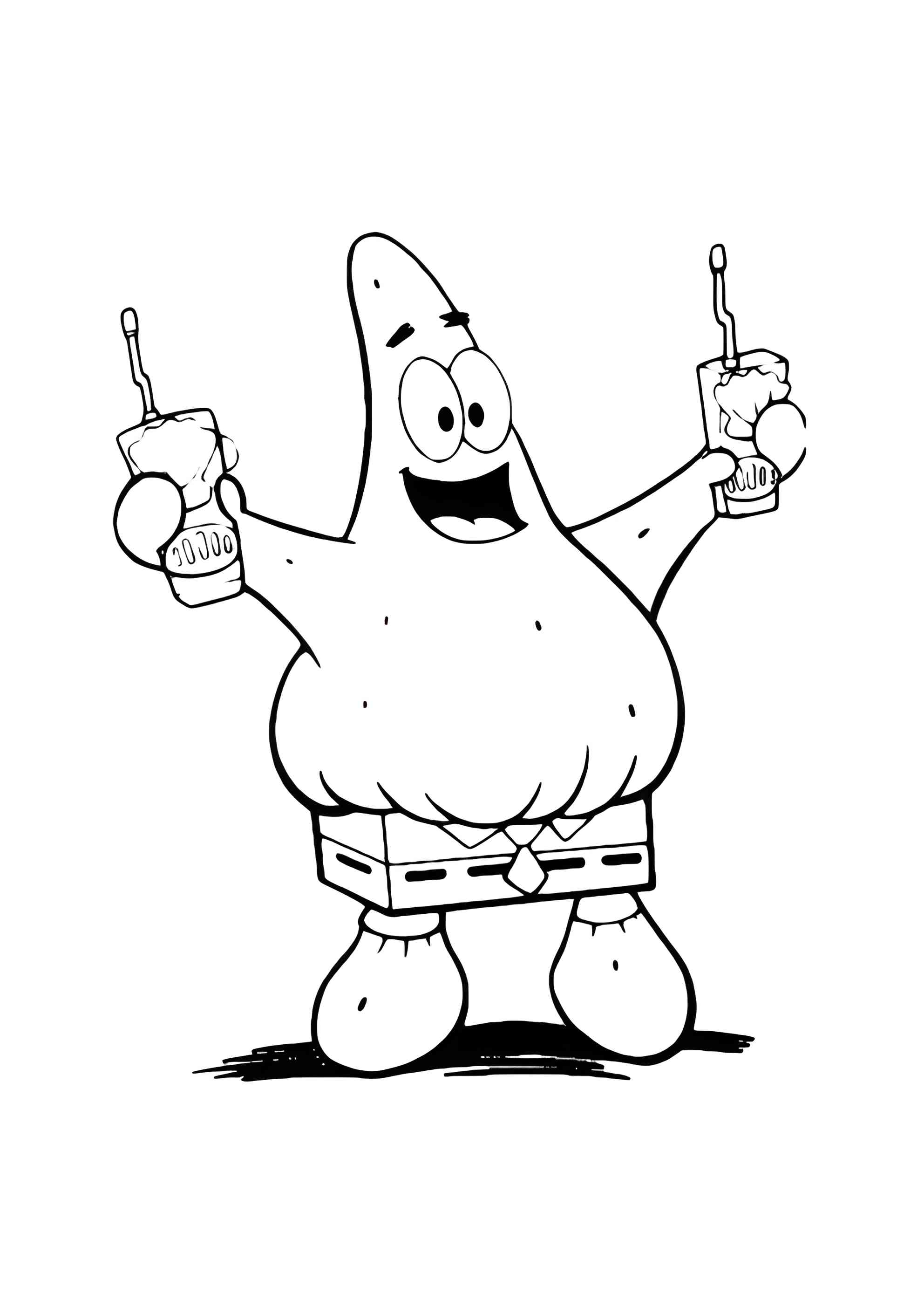 Раскраска Спанч Боб на концерте