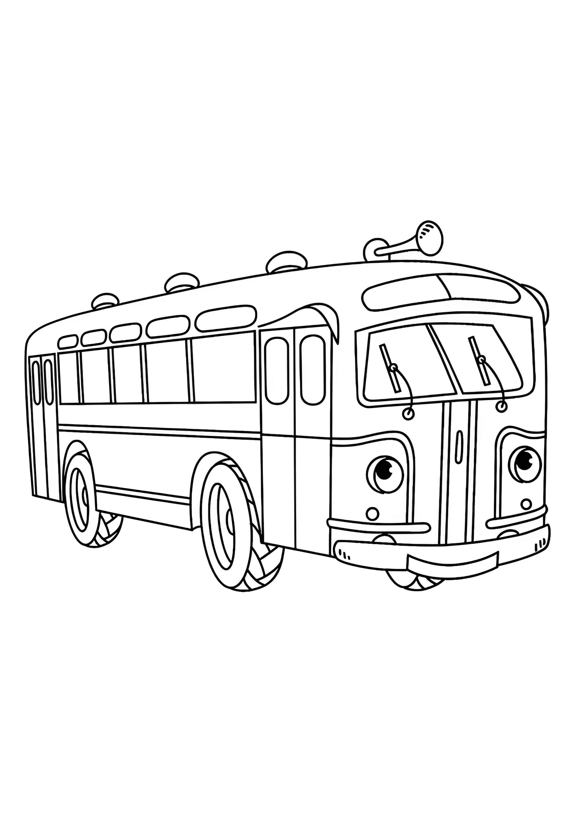 Раскраска Старенький автобус