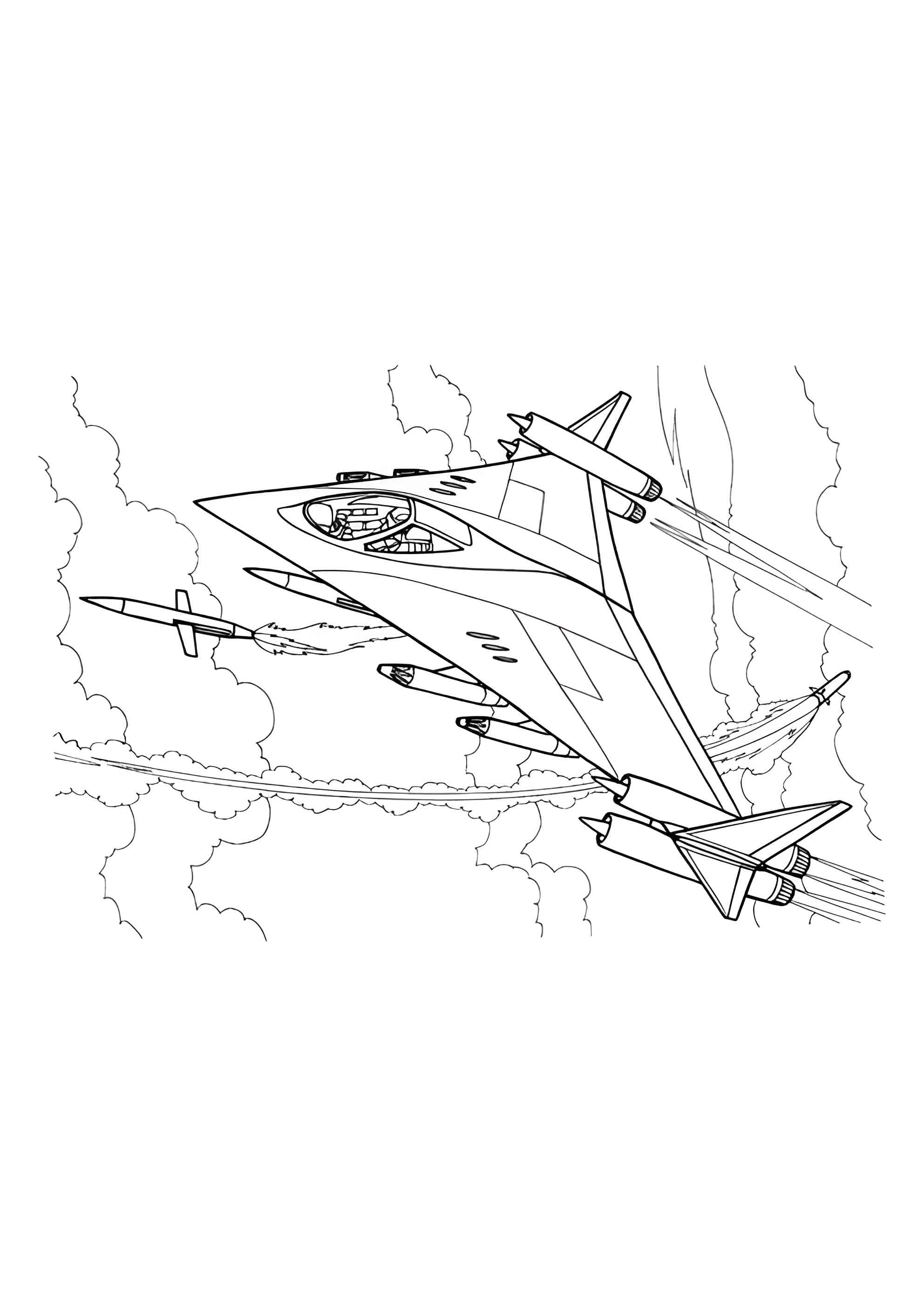 Раскраска Стелс запускает ракету