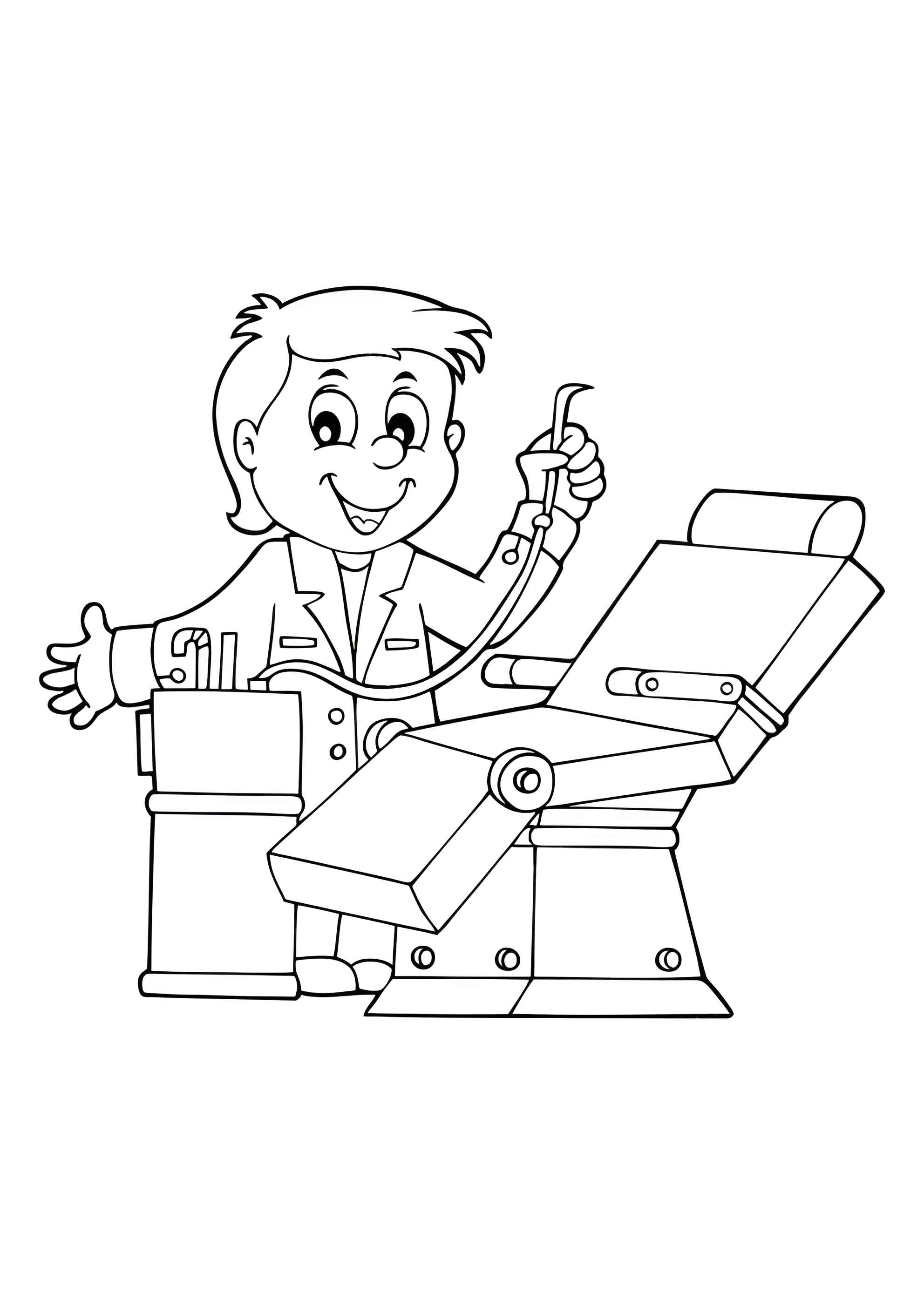 Раскраска Стоматолог