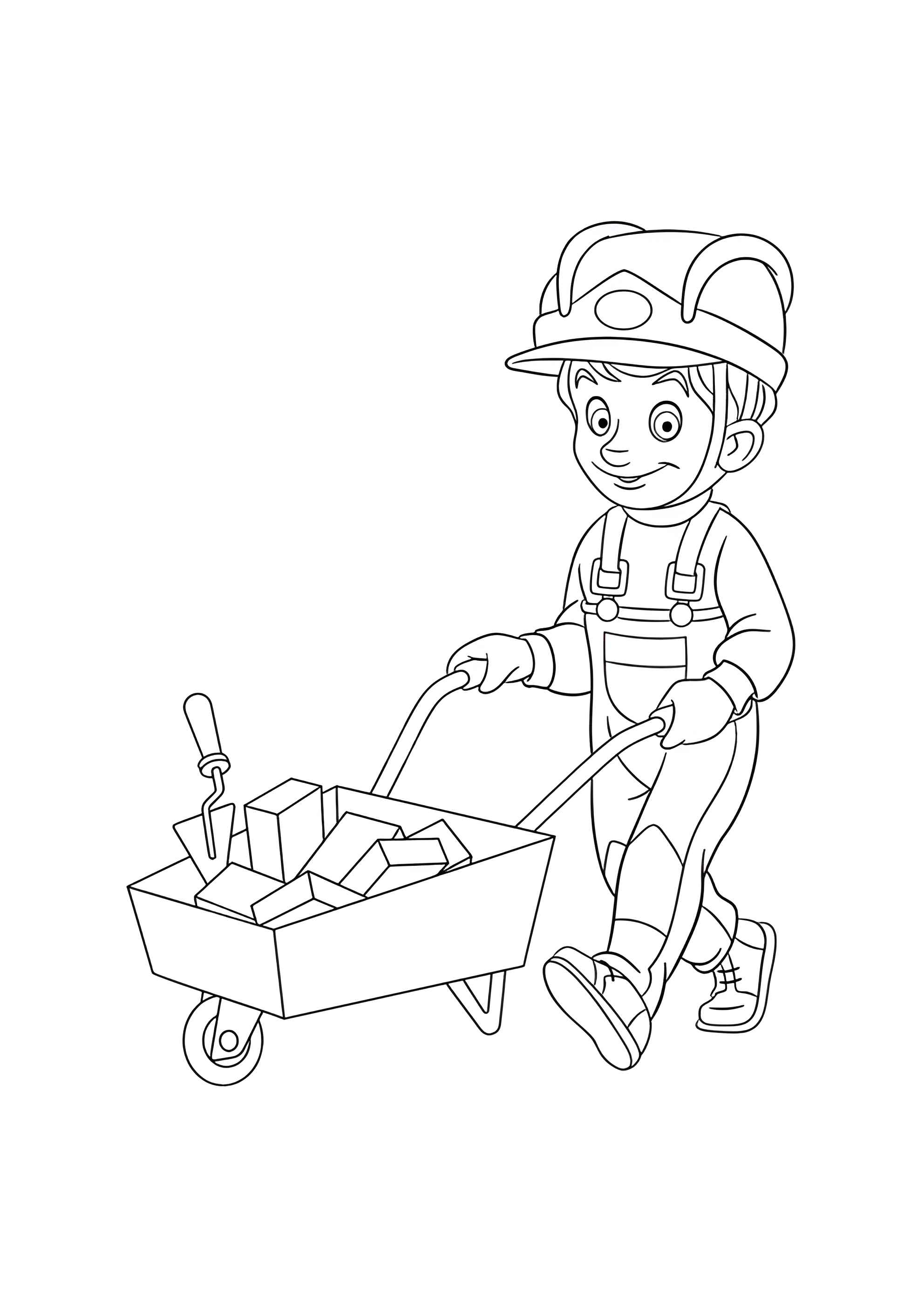 Раскраска Строитель