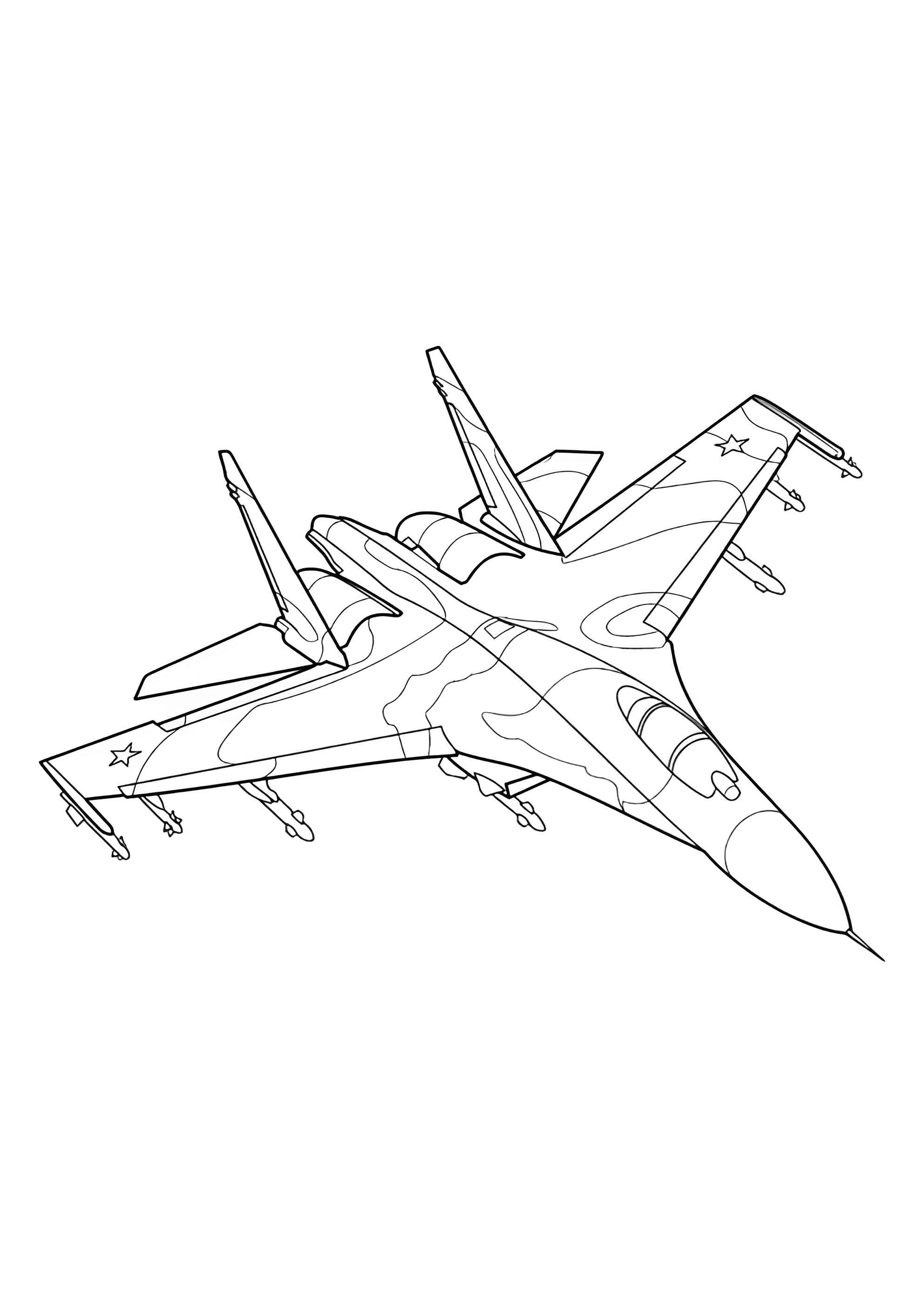 Раскраска СУ-27 Россия