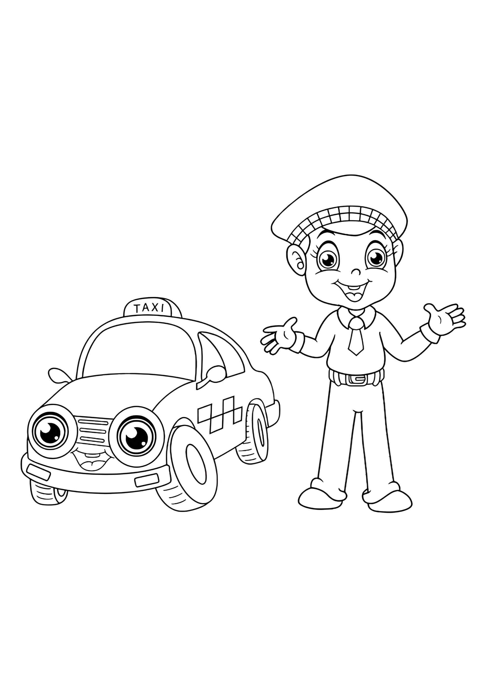 Раскраска Таксист