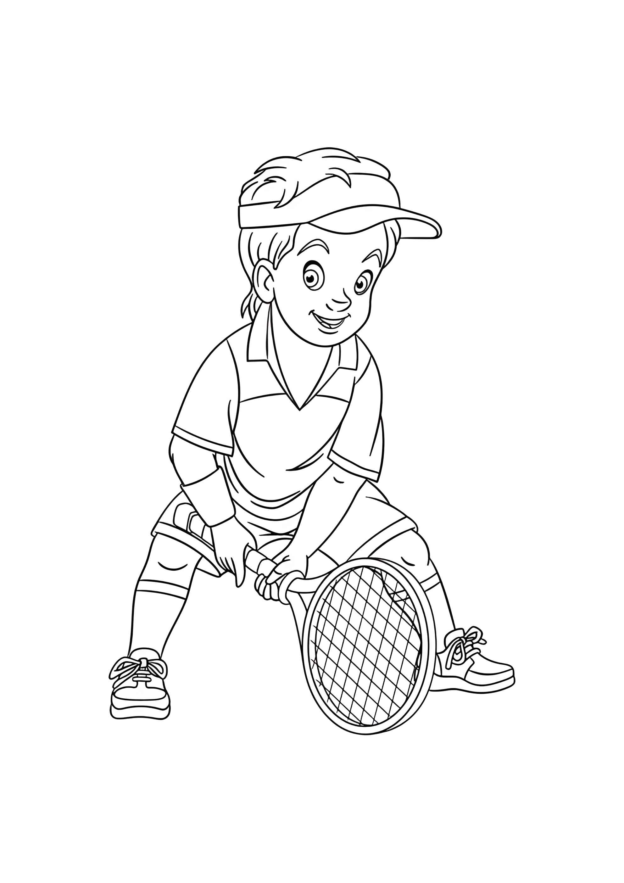 Раскраска Теннисист