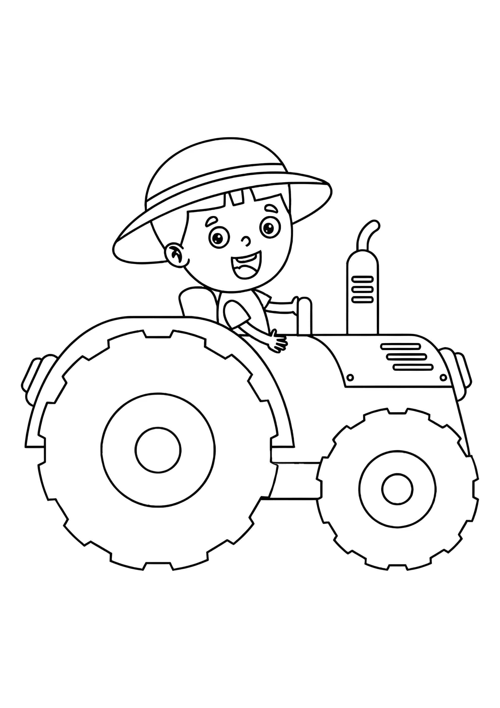 Раскраска Тракторист