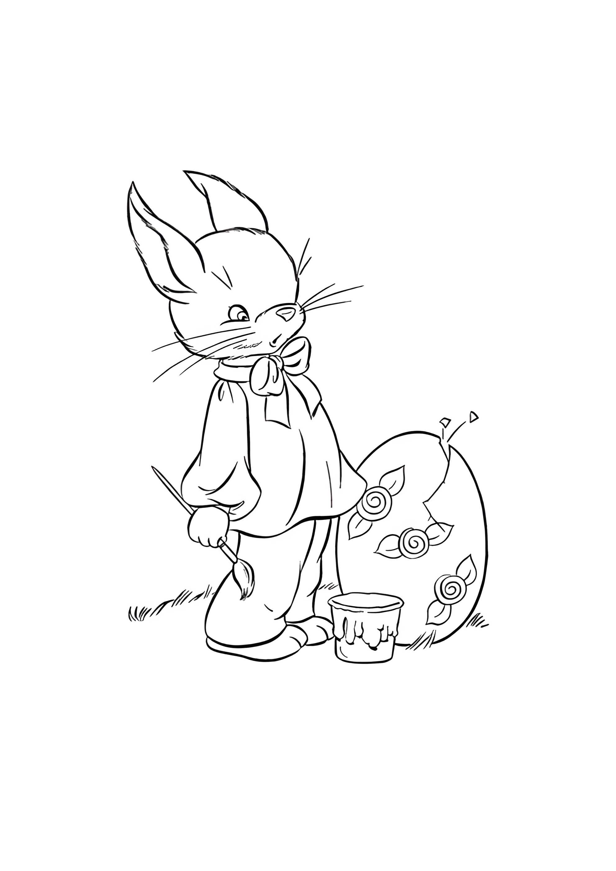 Раскраска Треснувшее пасхальное яйцо