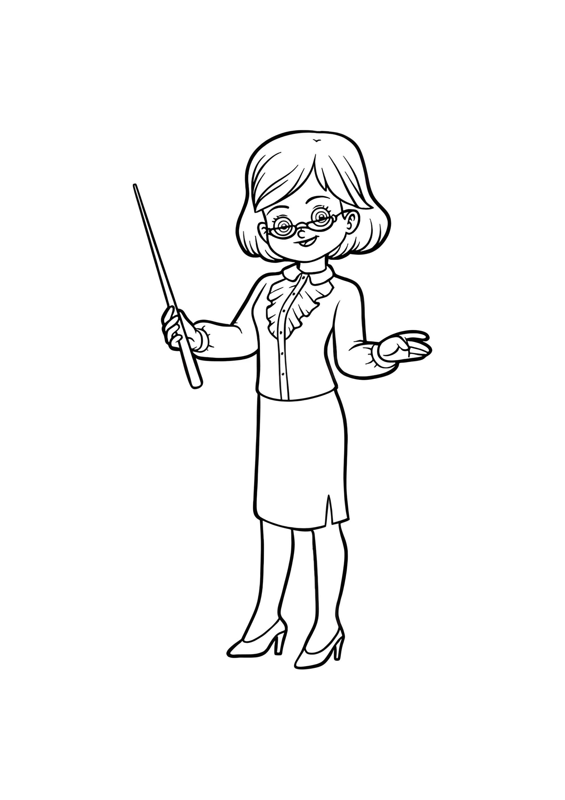 Раскраска Учительница