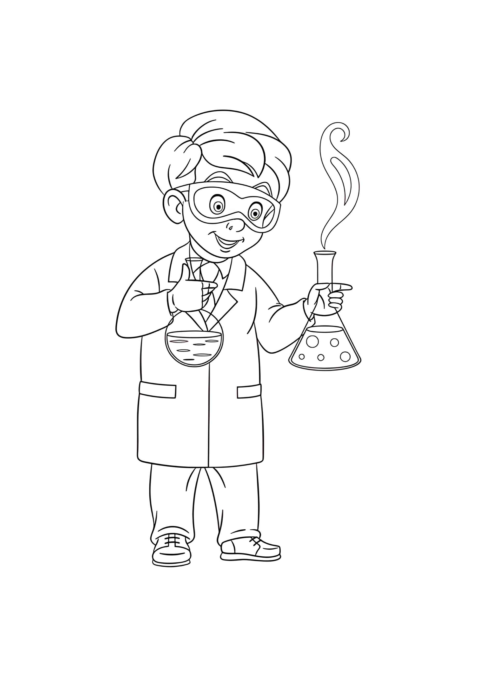Раскраска Учёный