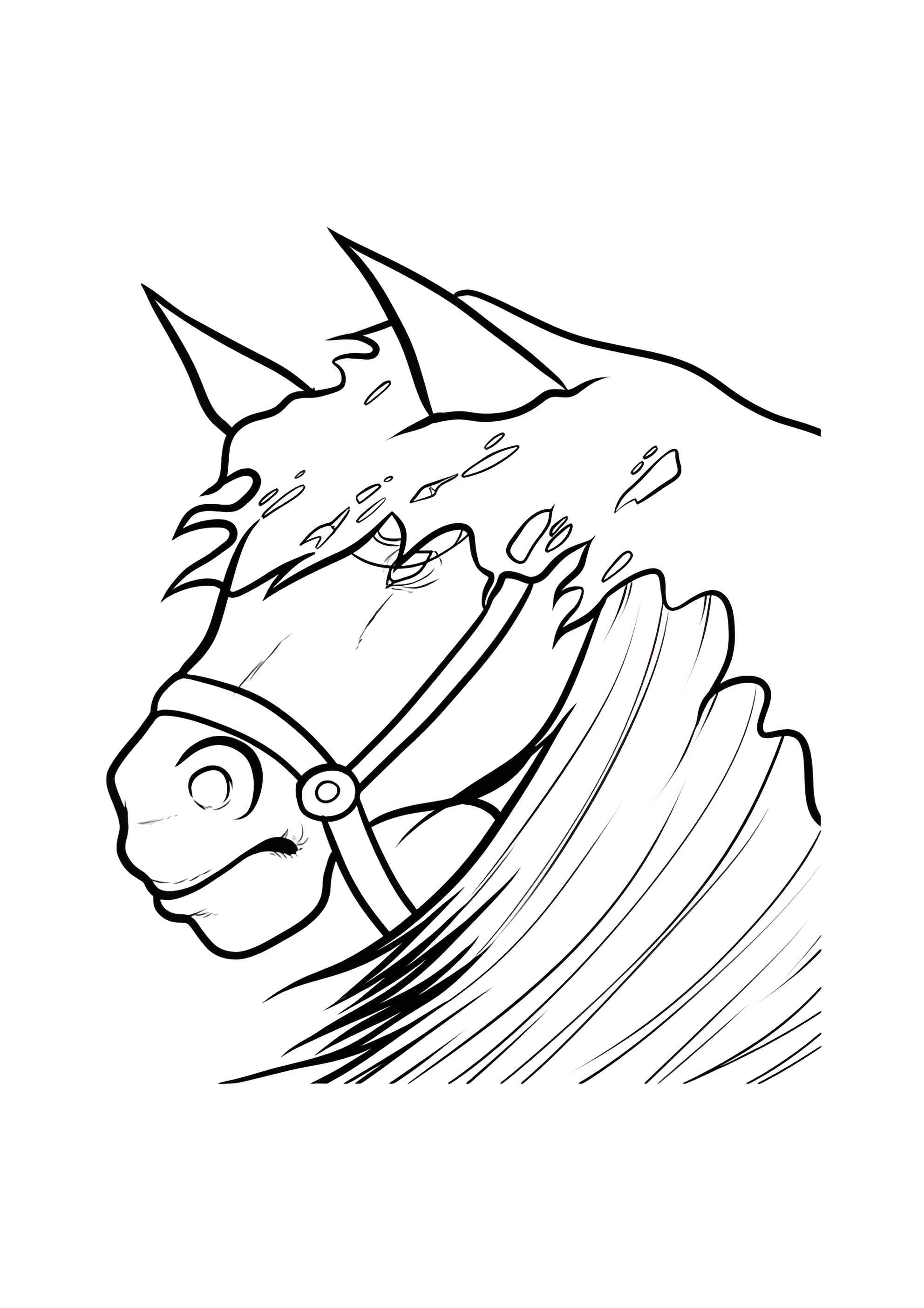 Раскраска Украшенный жеребец