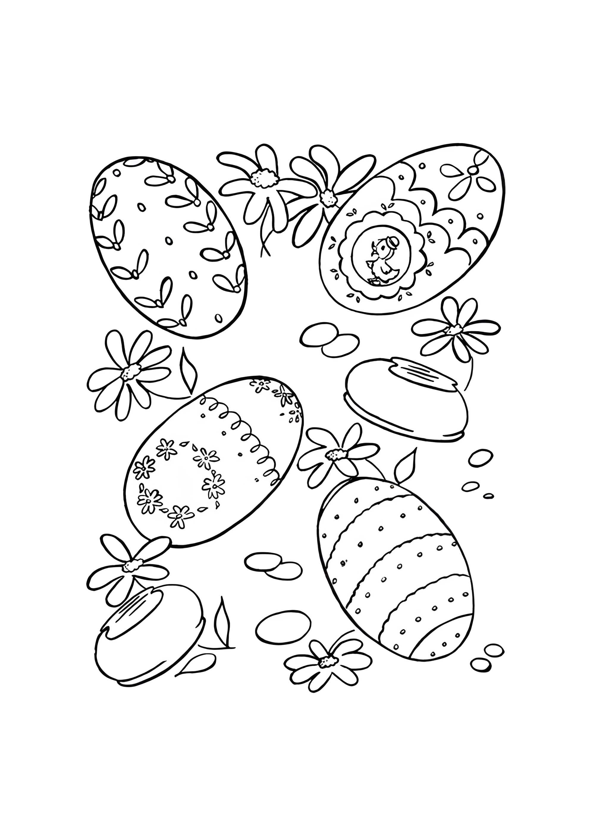 Раскраска Варианты раскрашивания пасхальных яиц