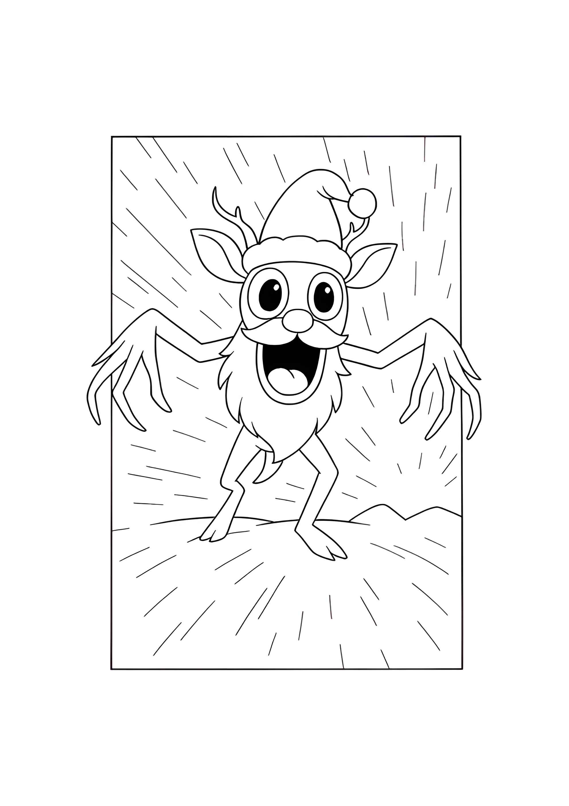 Раскраска Вендиго Санта из 99 ночей в лесу