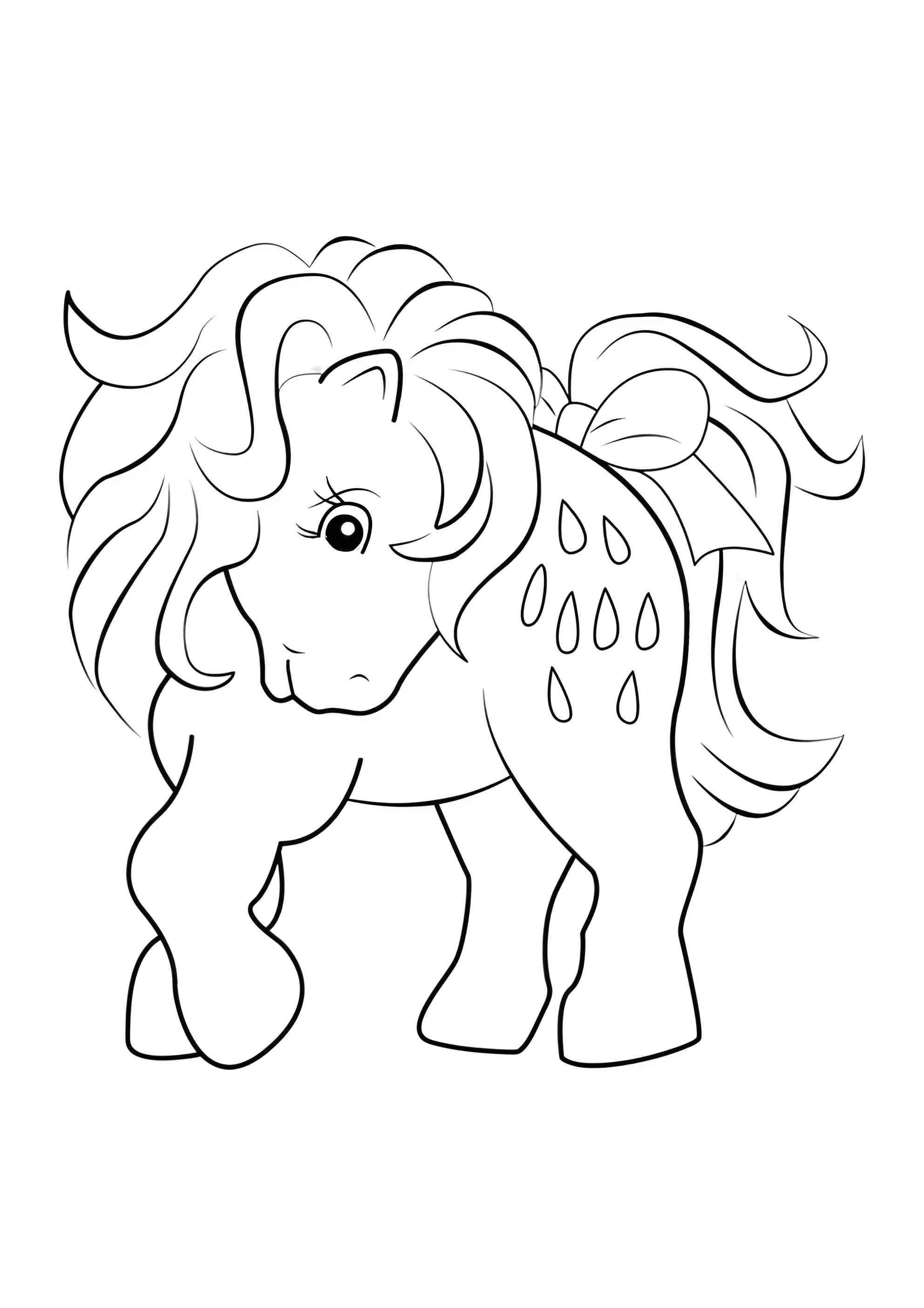 Раскраска Веселый пони