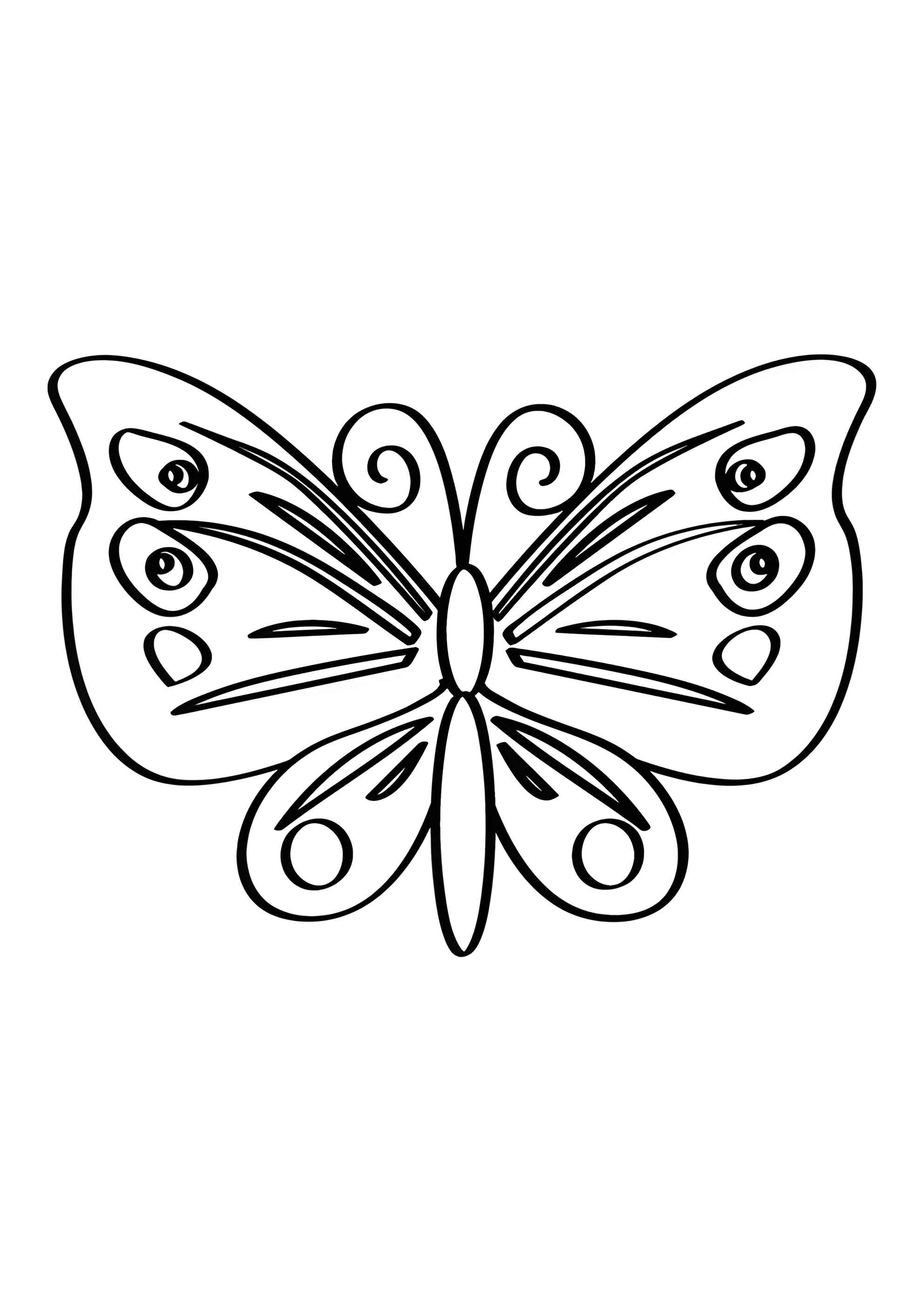 Раскраска Весёлая бабочка