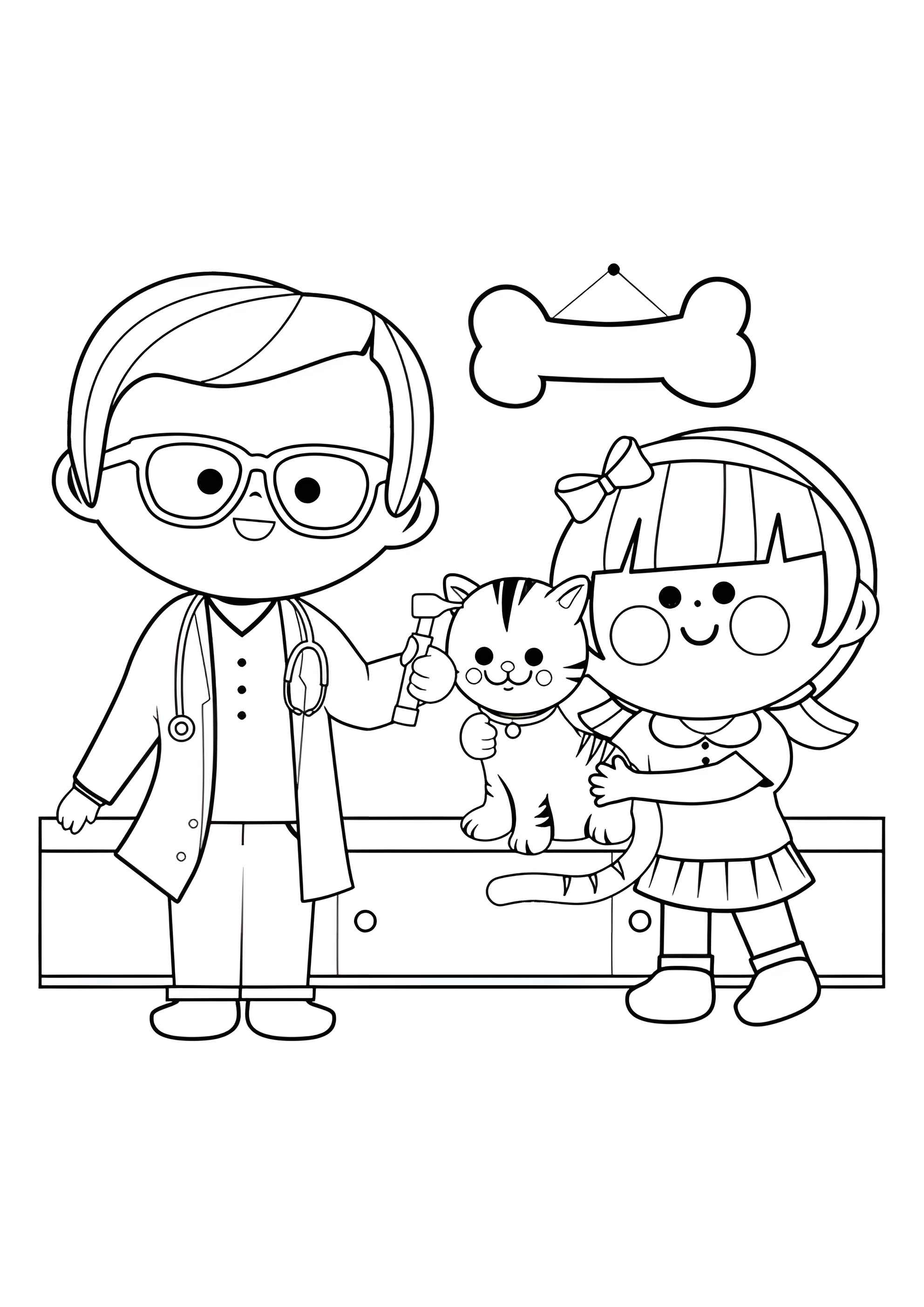 Раскраска Ветеринар