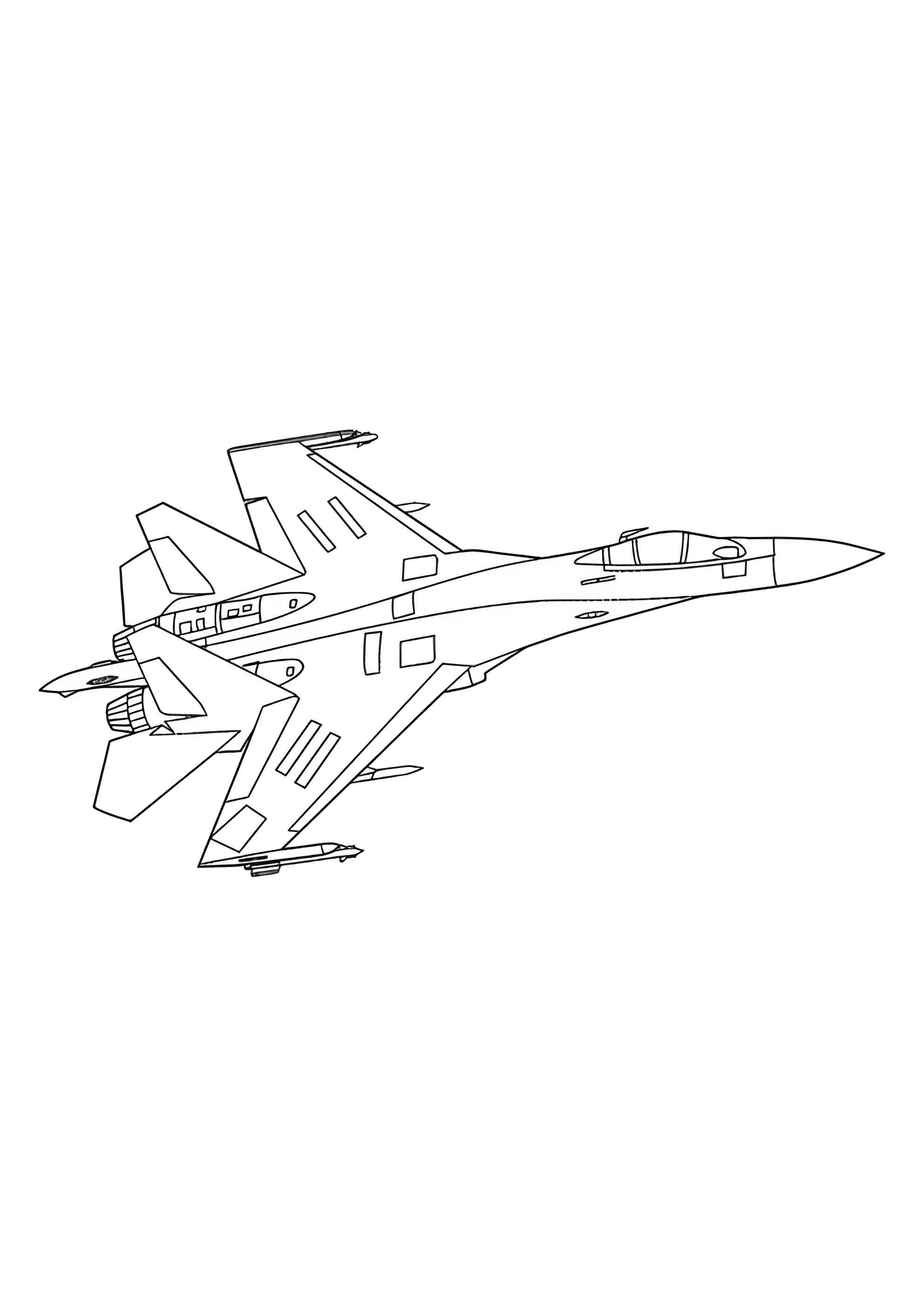 Раскраска Военный истребитель
