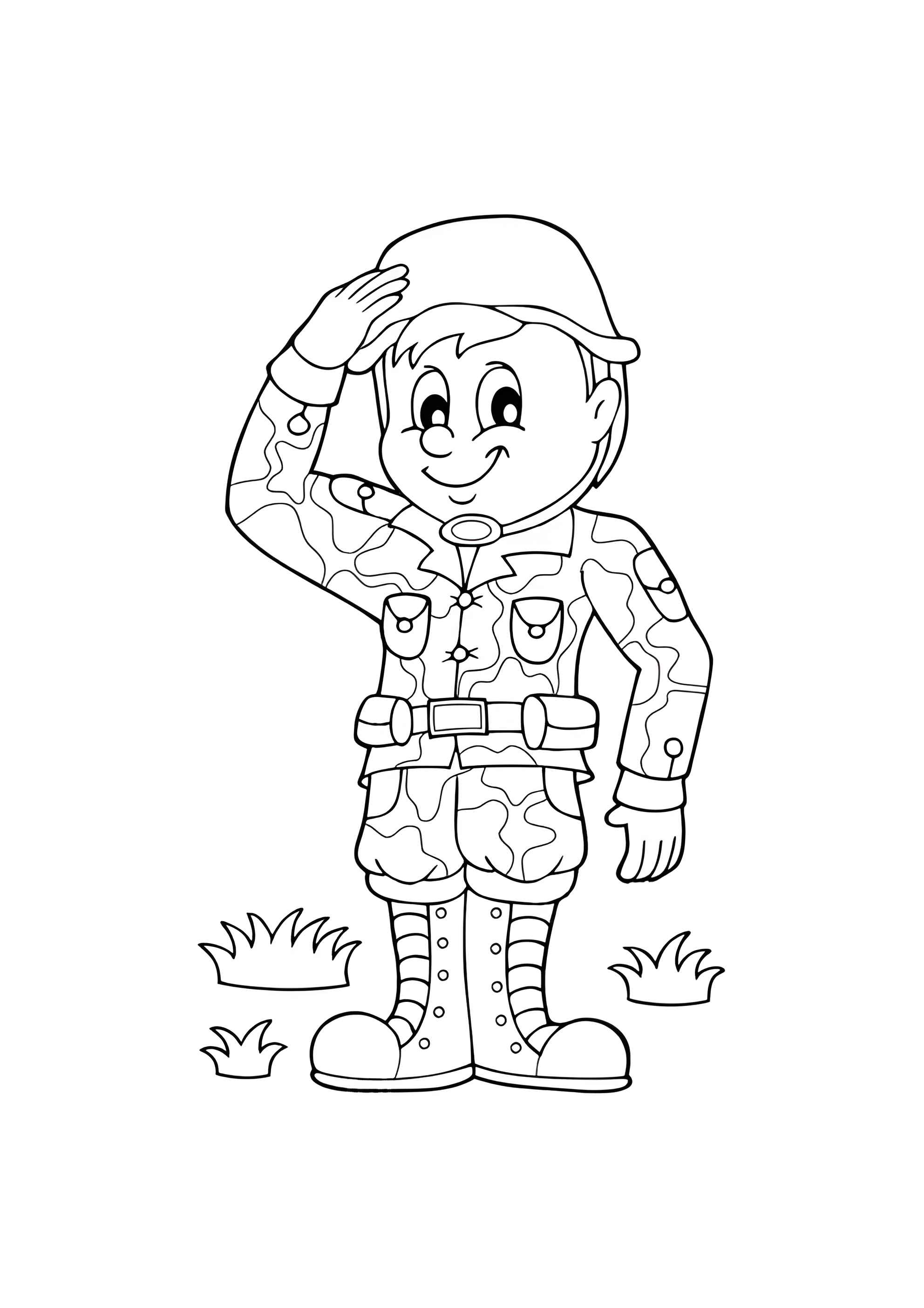 Раскраска Военный