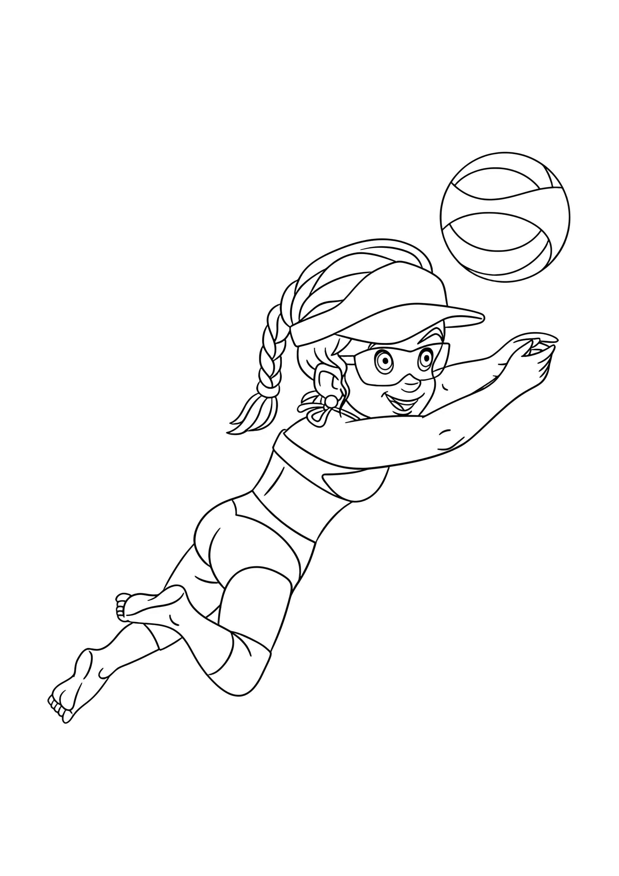 Раскраска Волейболистка