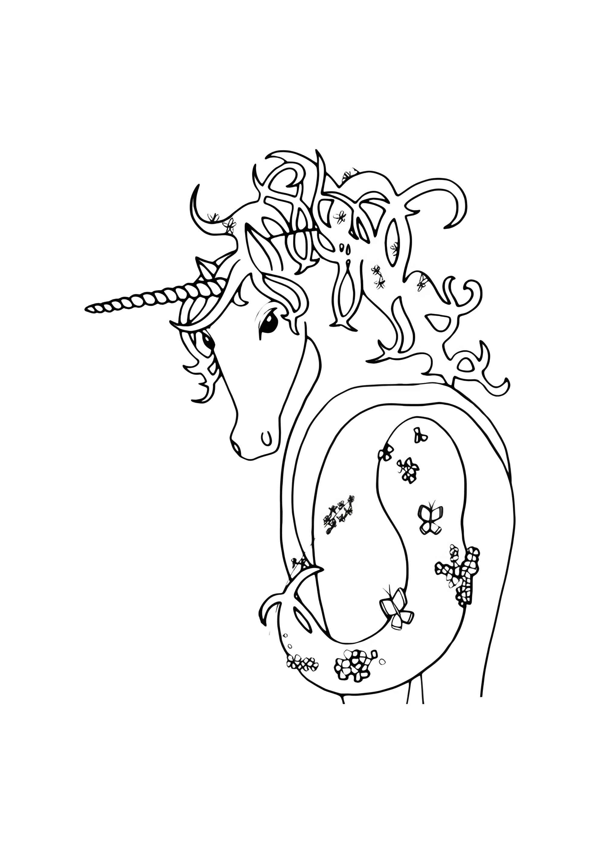 Раскраска Волшебный Единорог