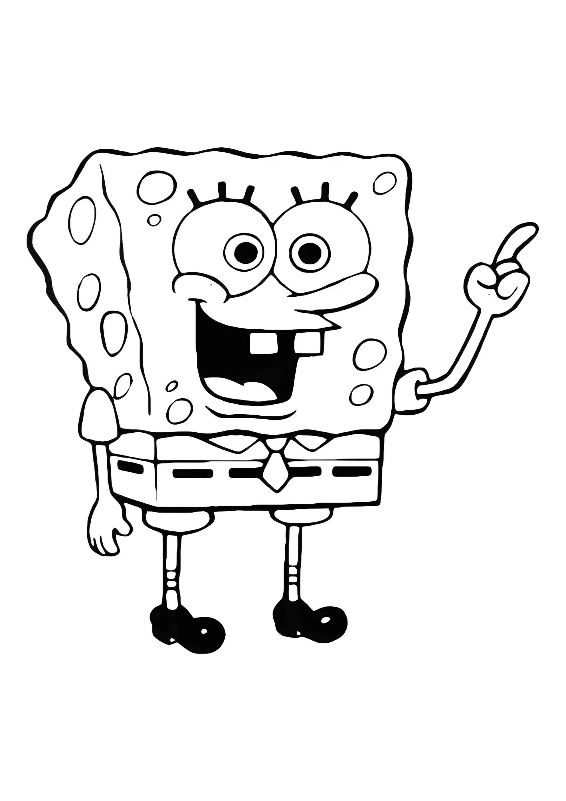 Раскраска Вот это да, Губка Боб