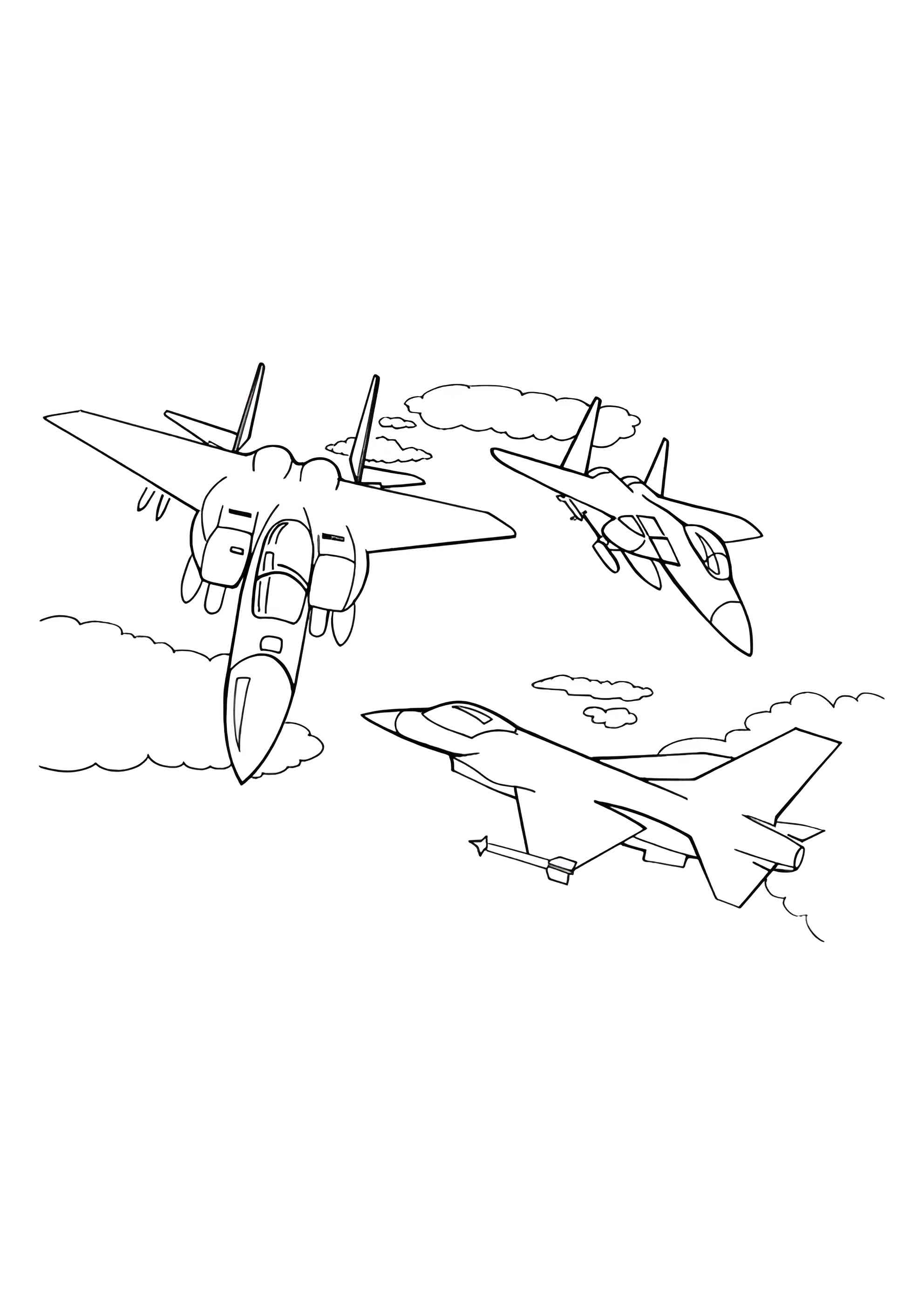 Раскраска Воздушное сражение
