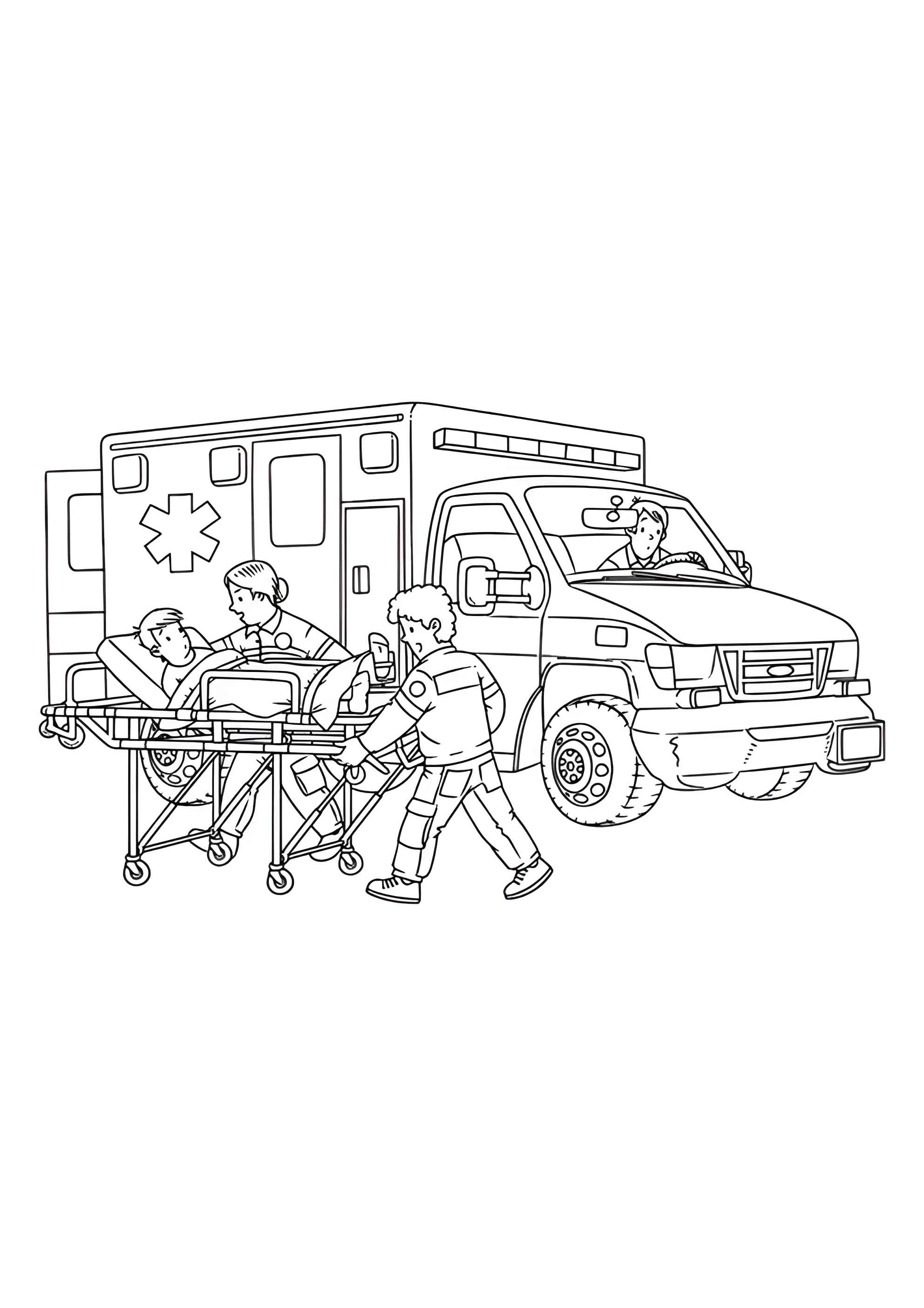 Раскраска Врачи скорой помощи