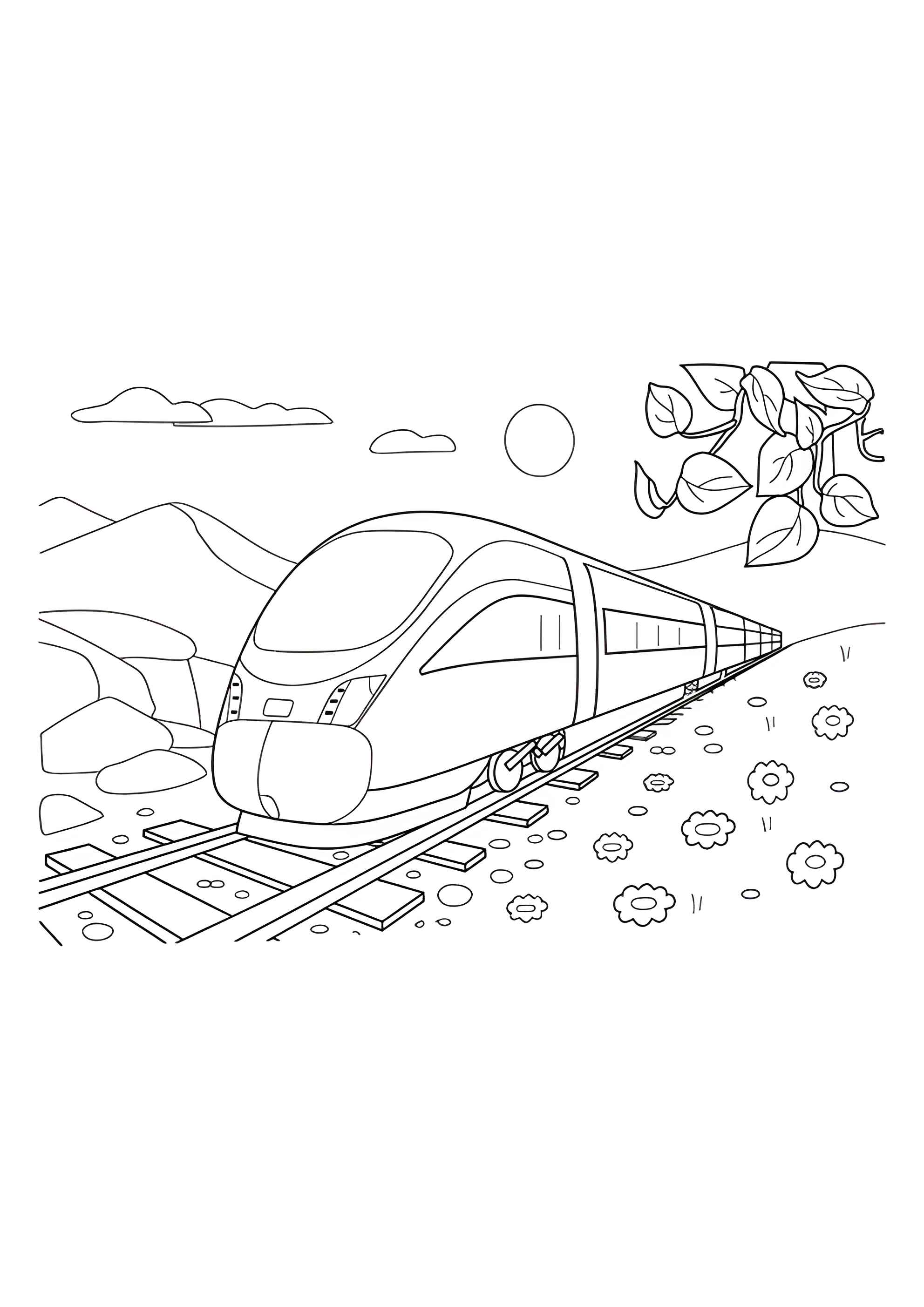 Раскраска Высокоскоростной поезд