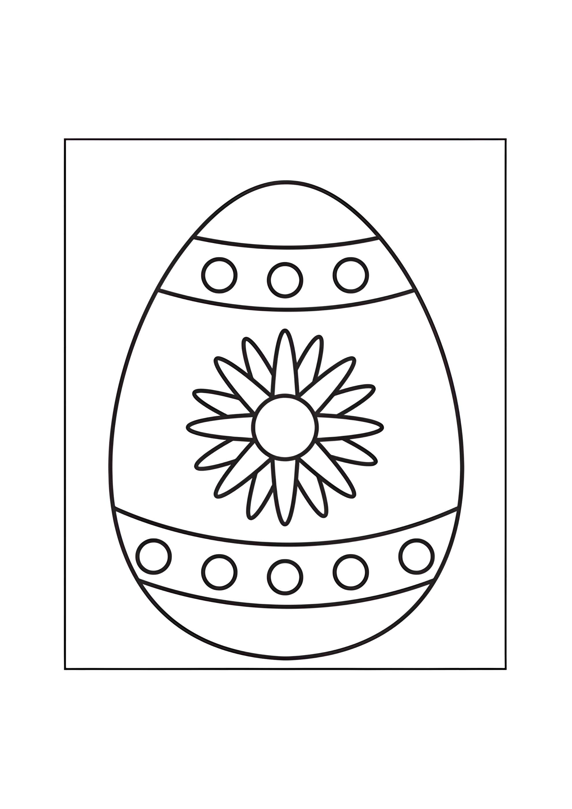 Раскраска Яйцо с цветочным узором