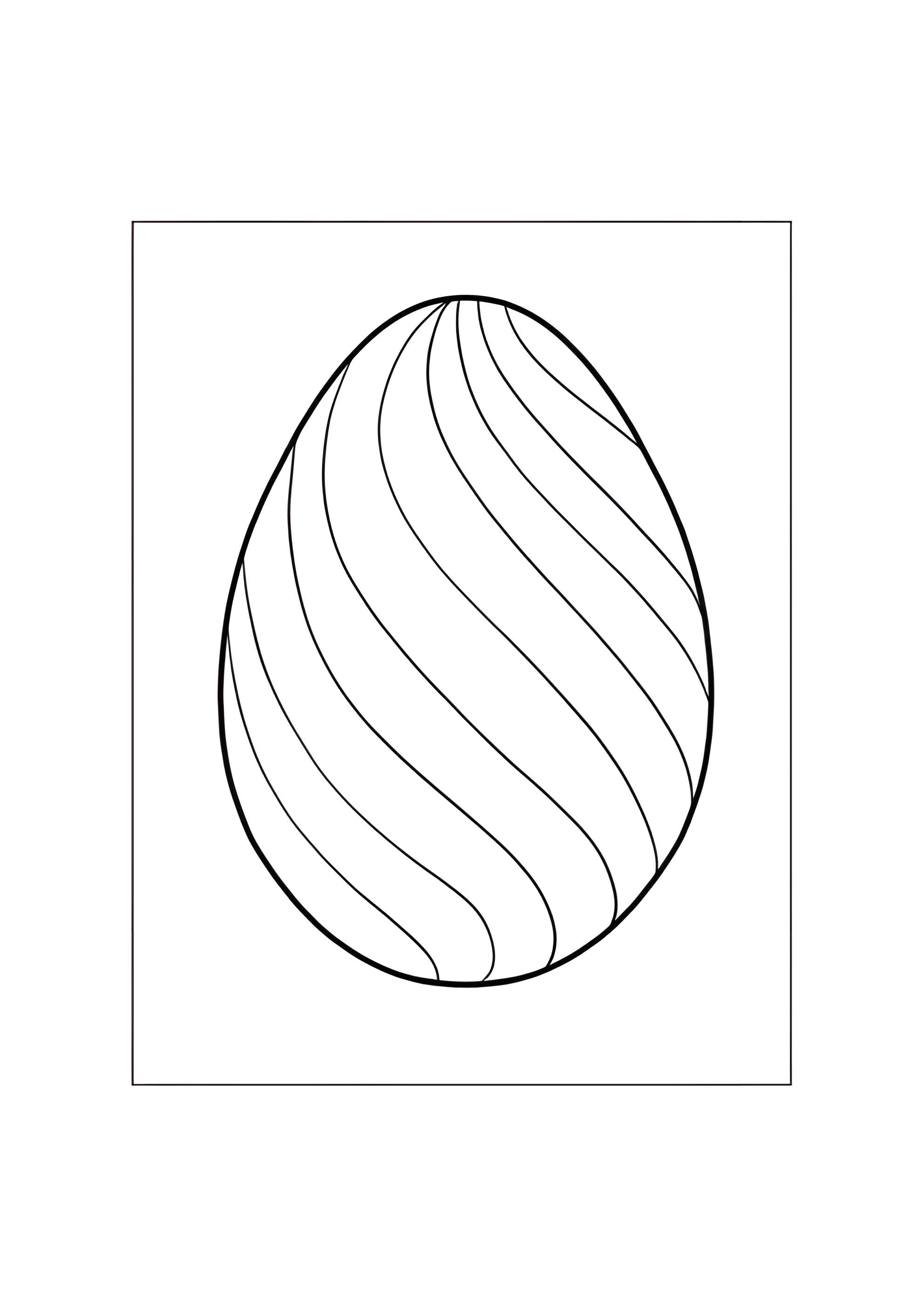 Раскраска Яйцо со спиральным узором