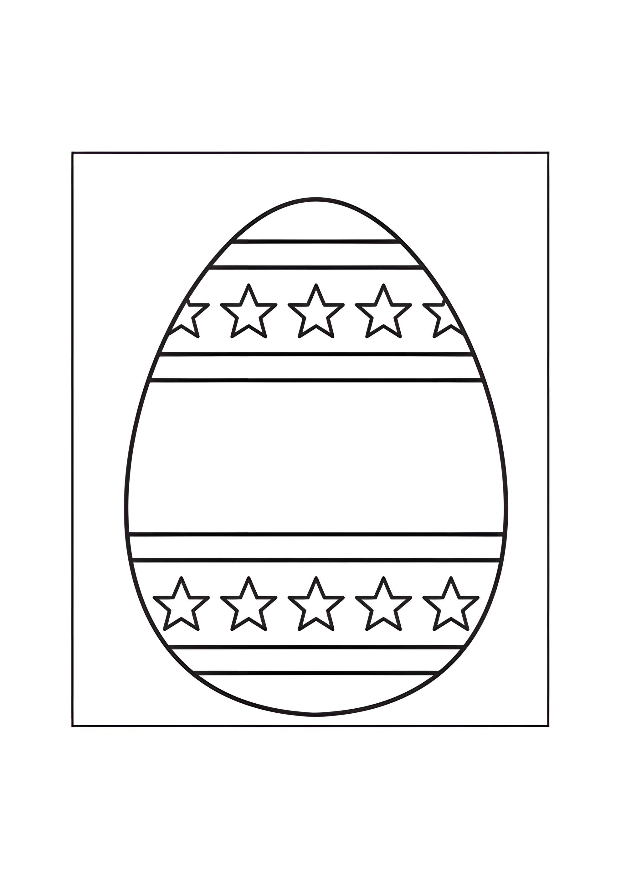 Раскраска Яйцо со звёздочками