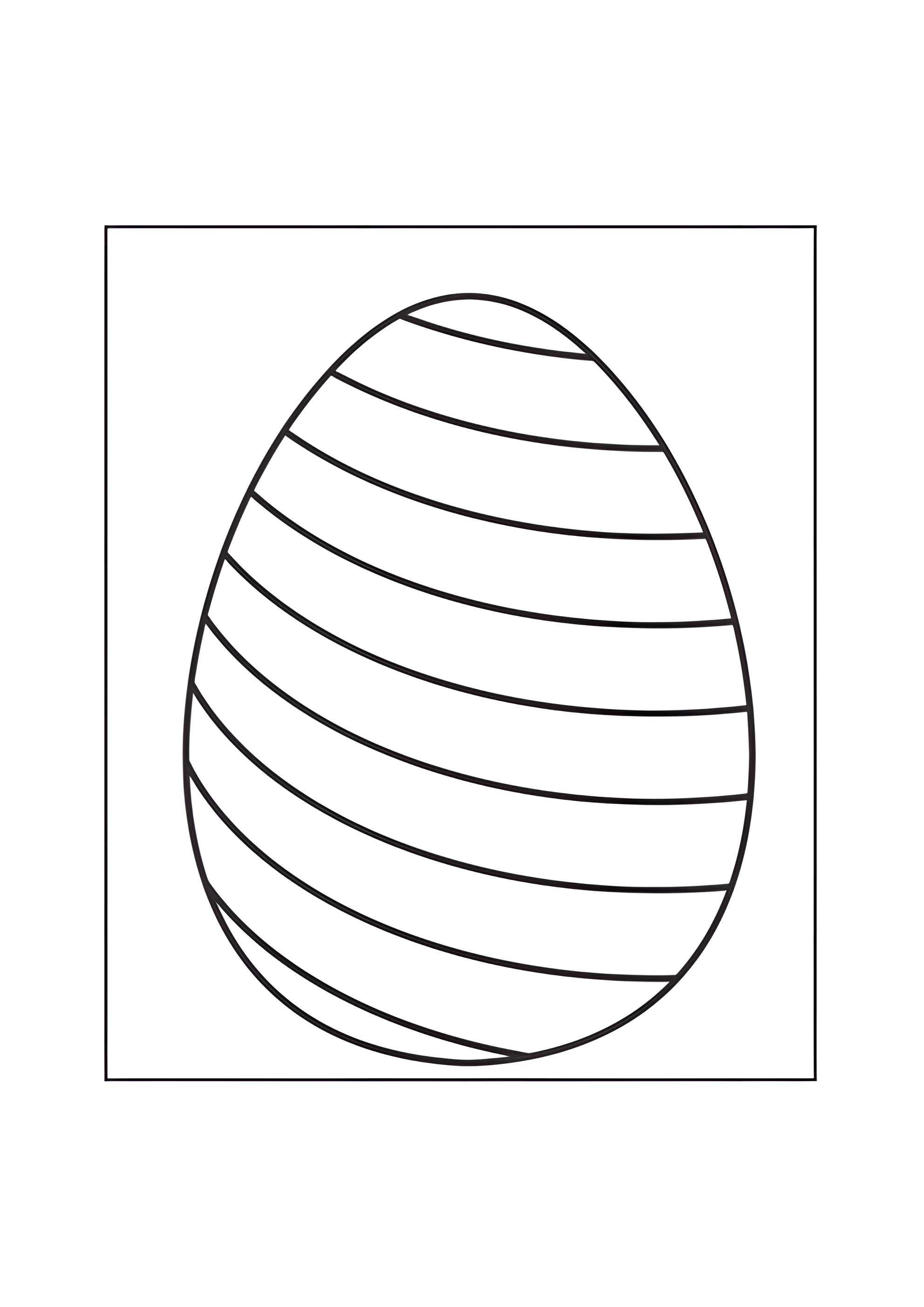 Раскраска Яйцо в полосочку