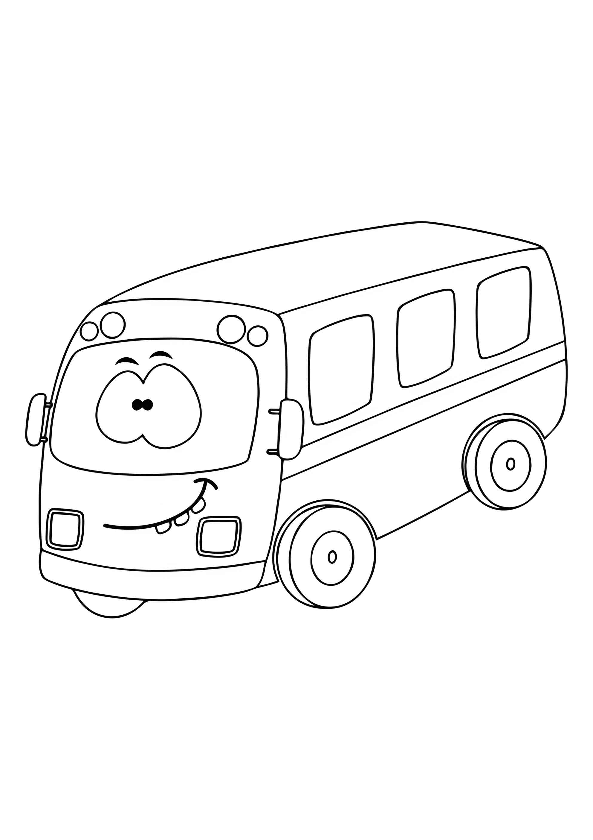 Раскраска Забавный автобус