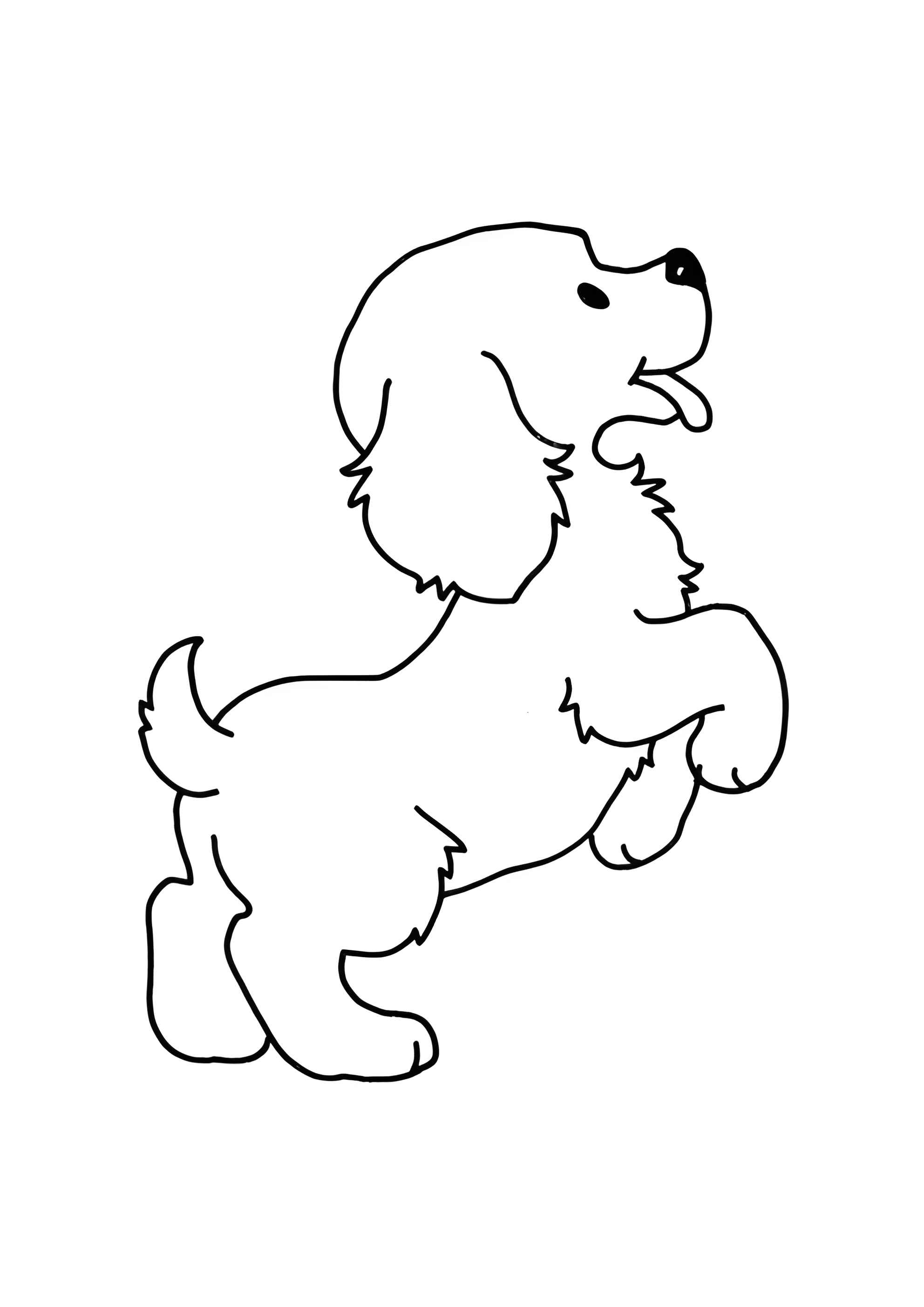 Раскраска Задорная собачка