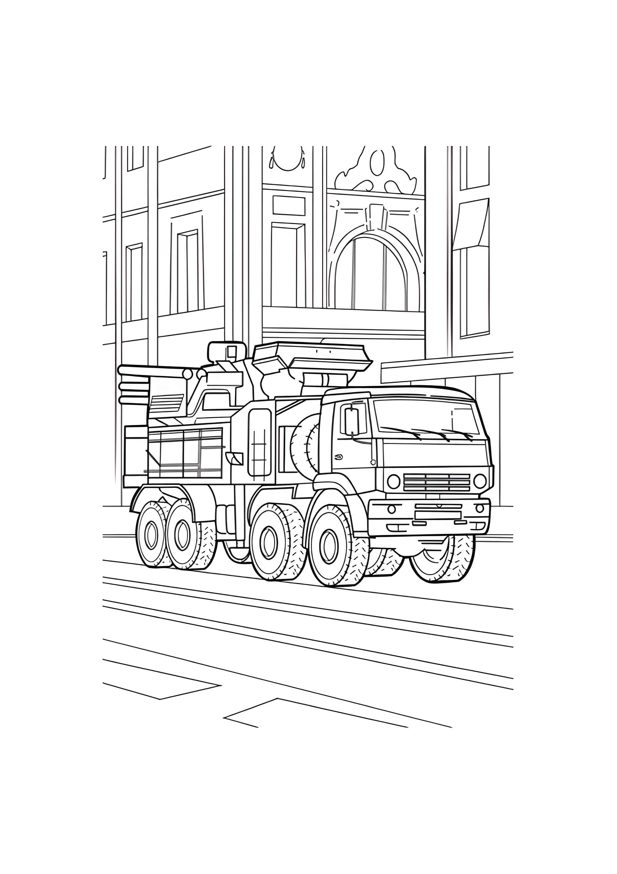 Раскраска Зенитный ракетно-пушечный комплекс Панцирь-С на 9 мая