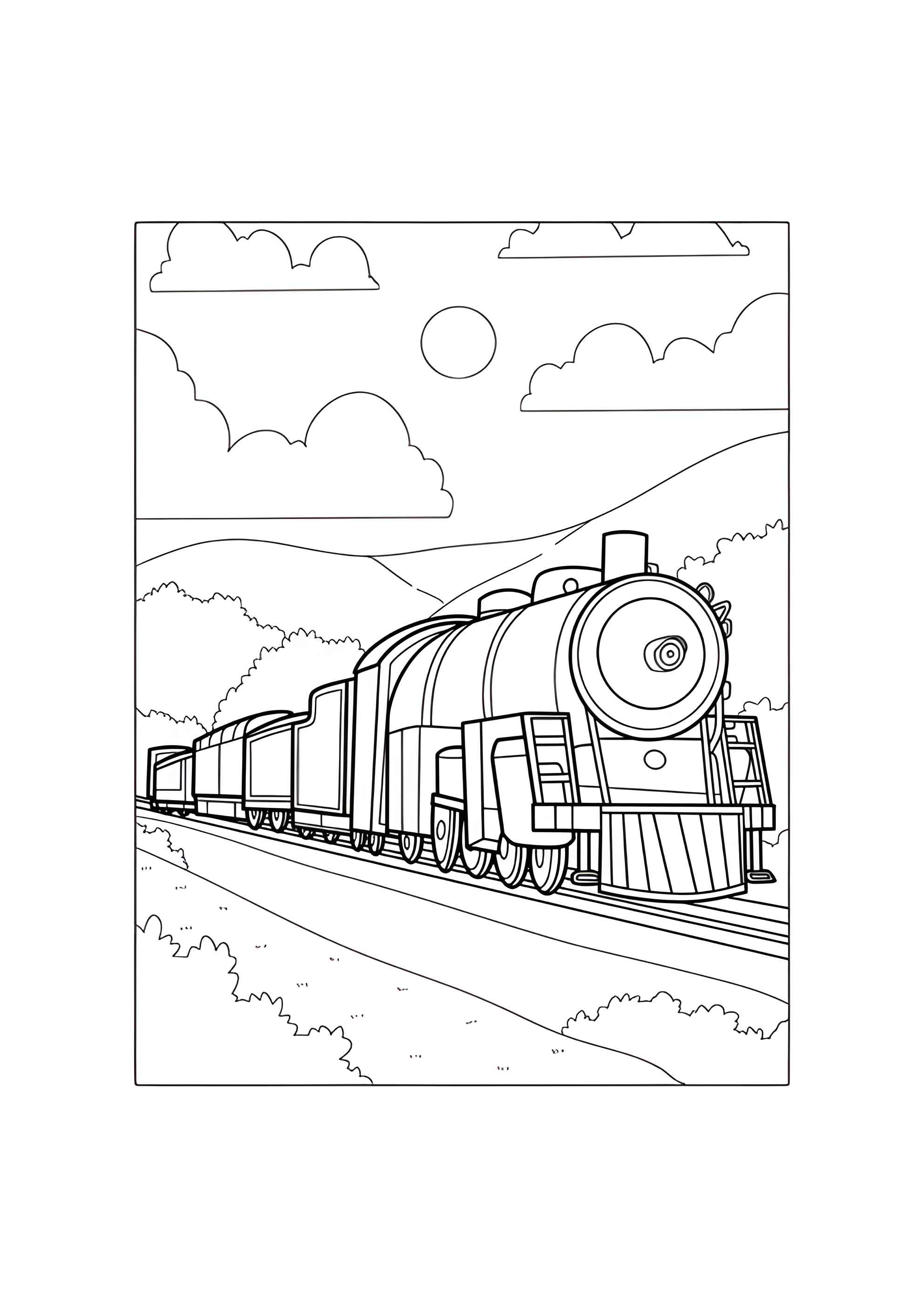 Раскраска Железнодорожный гигант