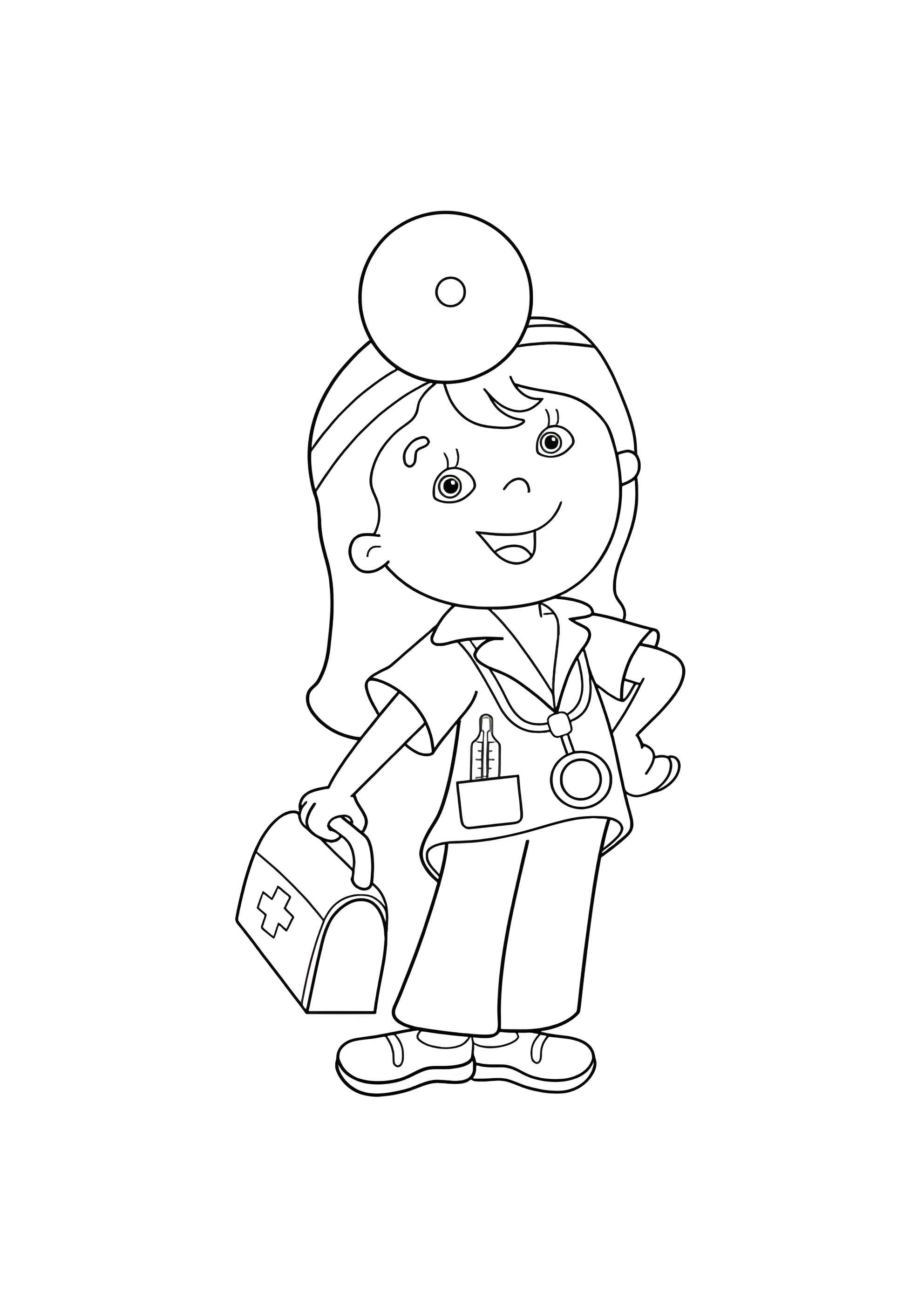 Раскраска Женщина врач
