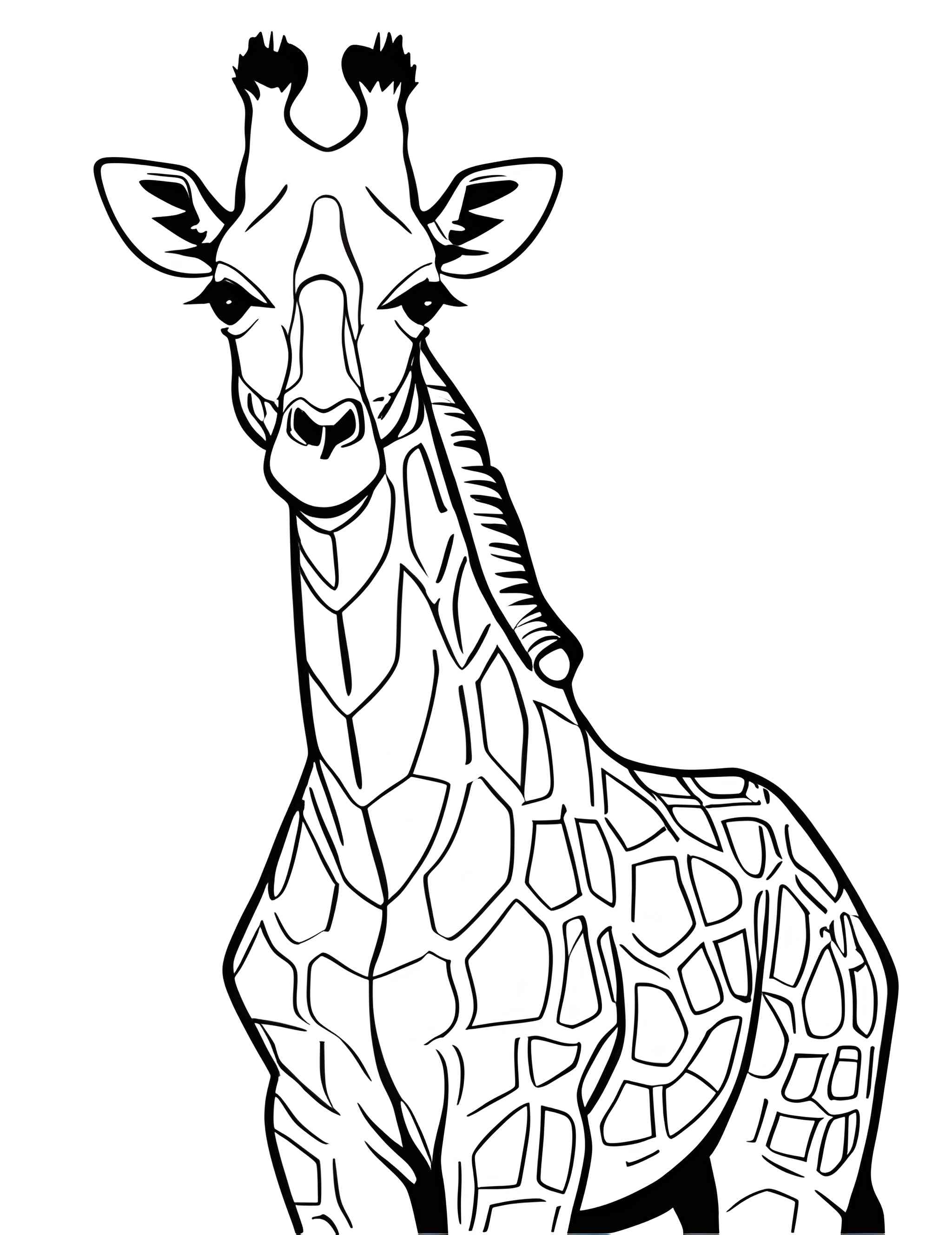 Раскраска Жираф 70