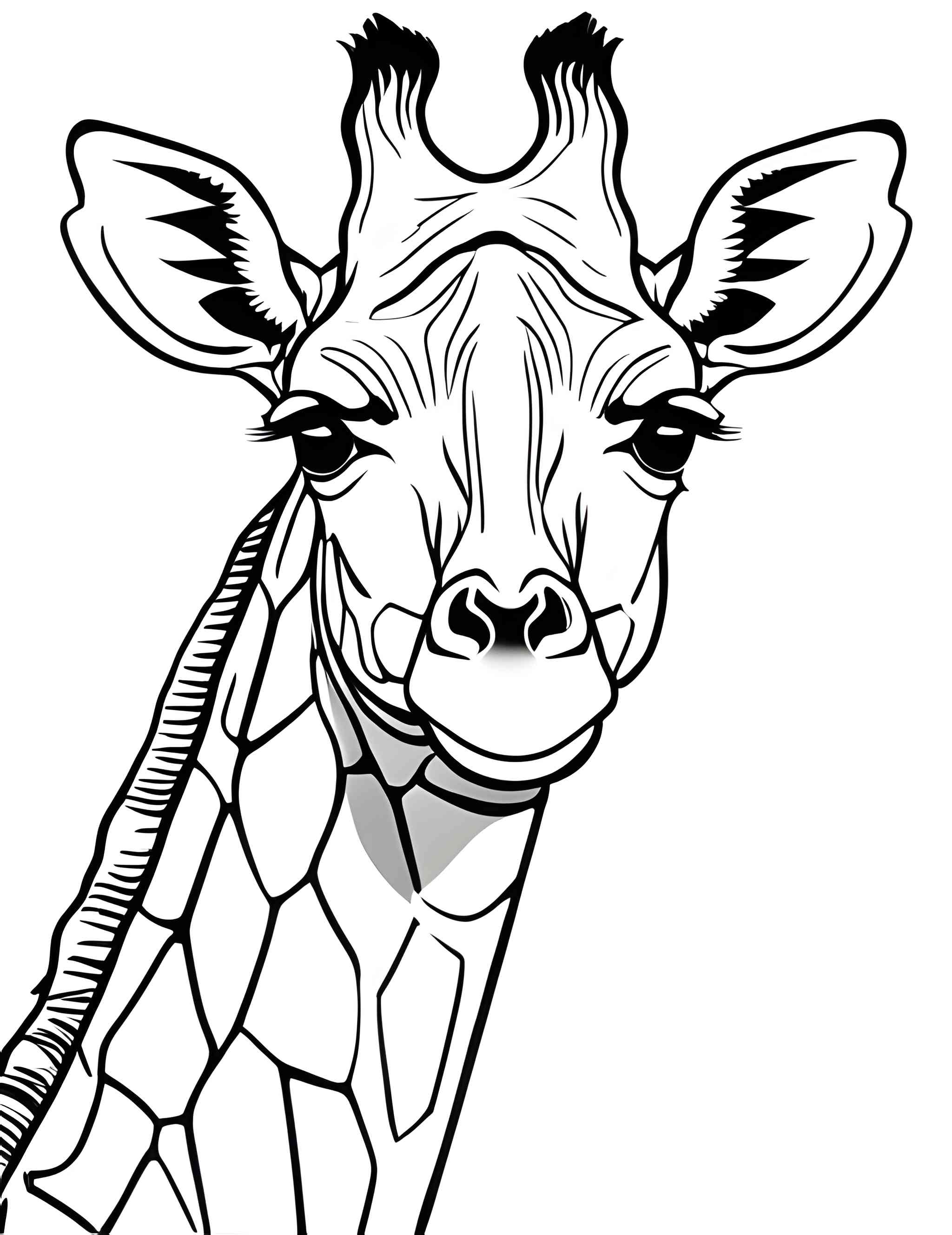 Раскраска Жираф 71